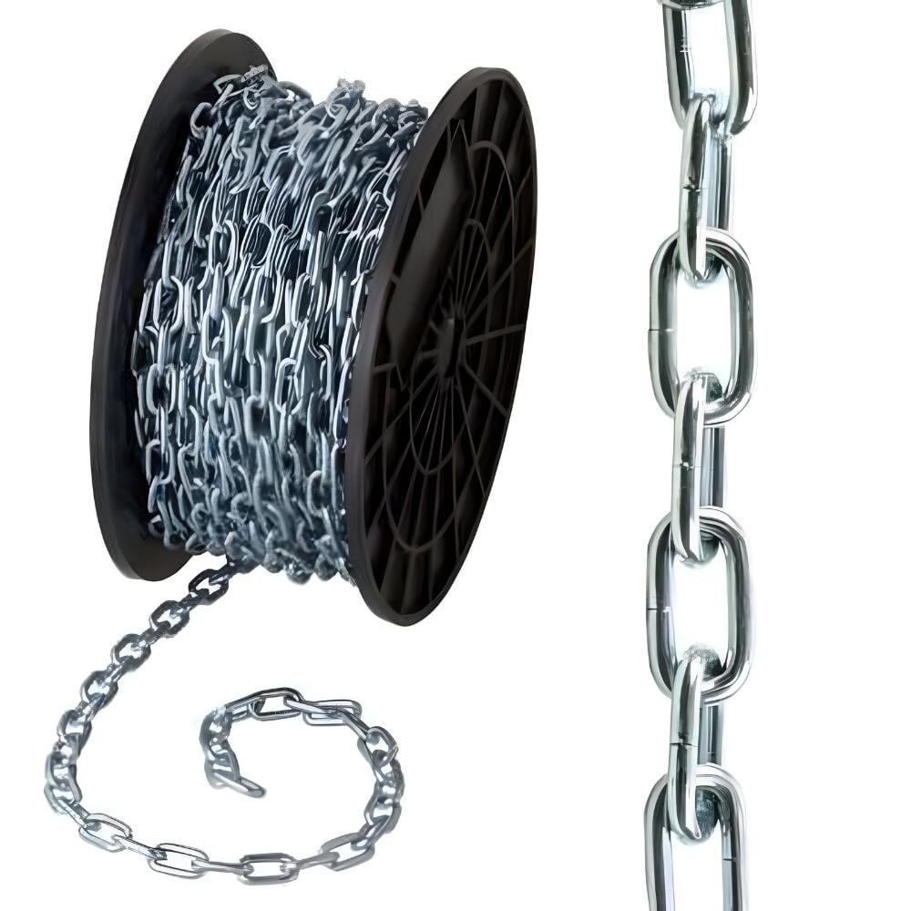 ZİNCİR DÜZ  4 MM GALVENİZ -MAKARALI