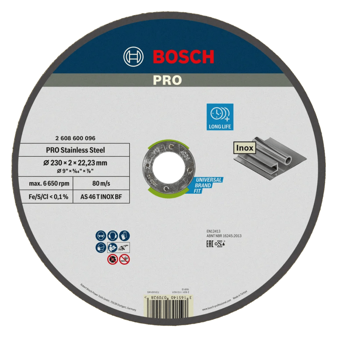 BOSCH METAL KESME TAŞI EXinox 230*2,0 mm Düz