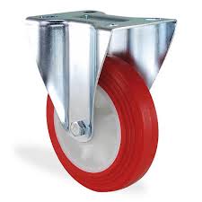 BÜRO TİPİ MASA TEKERİ KIRMIZI SABİT TABLALI 1701-K