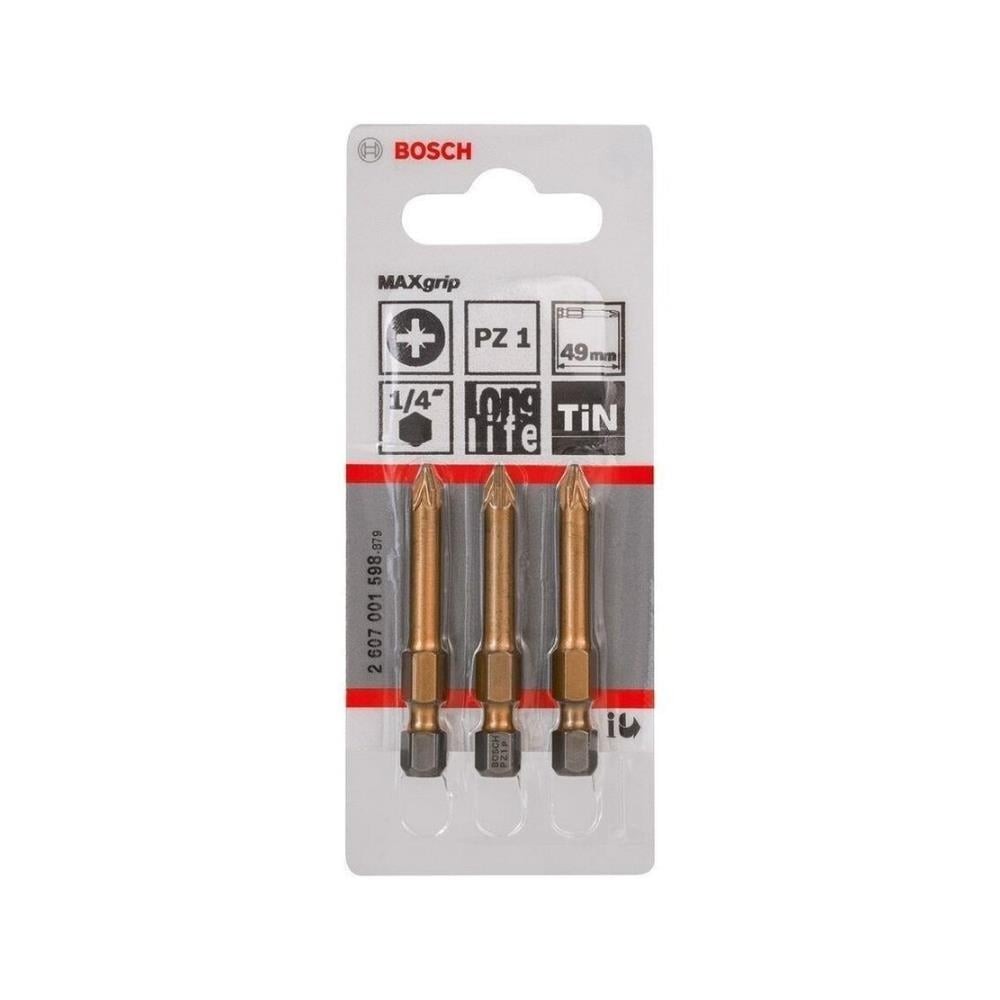 BOSCH MaxGrip Vidalama Ucu PZ 1*49 mm 3'lü
