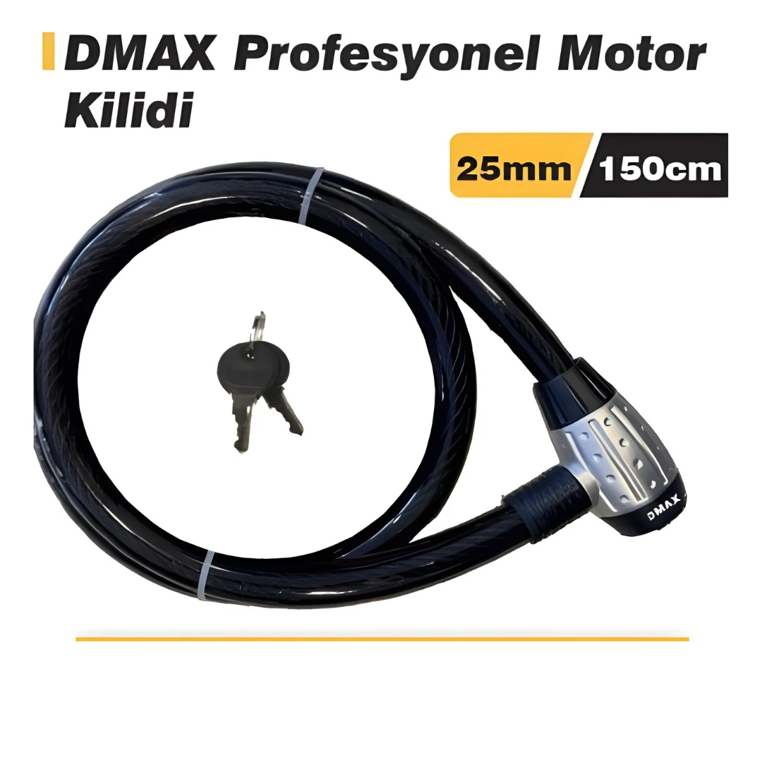 MOTOR KİLİDİ METAL BAŞLIKLI DMAX 4641 25MM 150CM