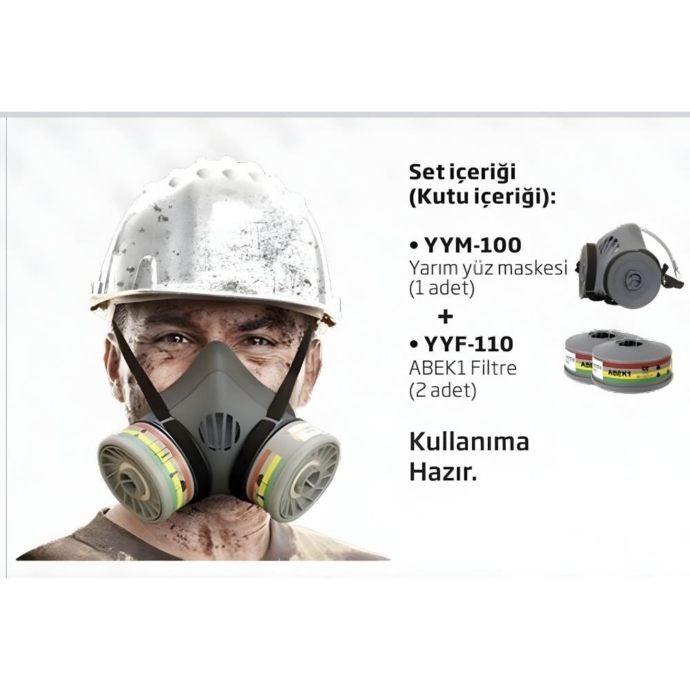 YARIM YÜZ MASKESI MAXSAFETY YYM-SET1 PROFOSYONEL MASKE
