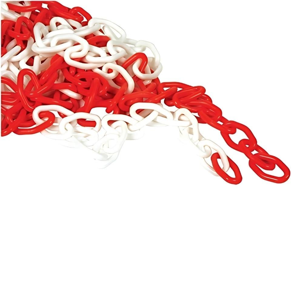 ZINCIR PLASTIK KIRMIZI BEYAZ 8mm