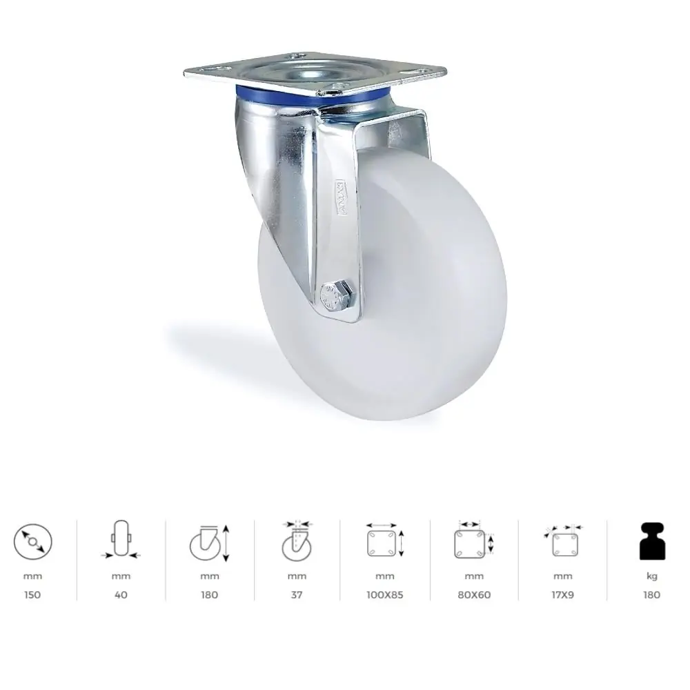 SERVIS TEKERI POLYAMID TEKER DÖNER 150 MM