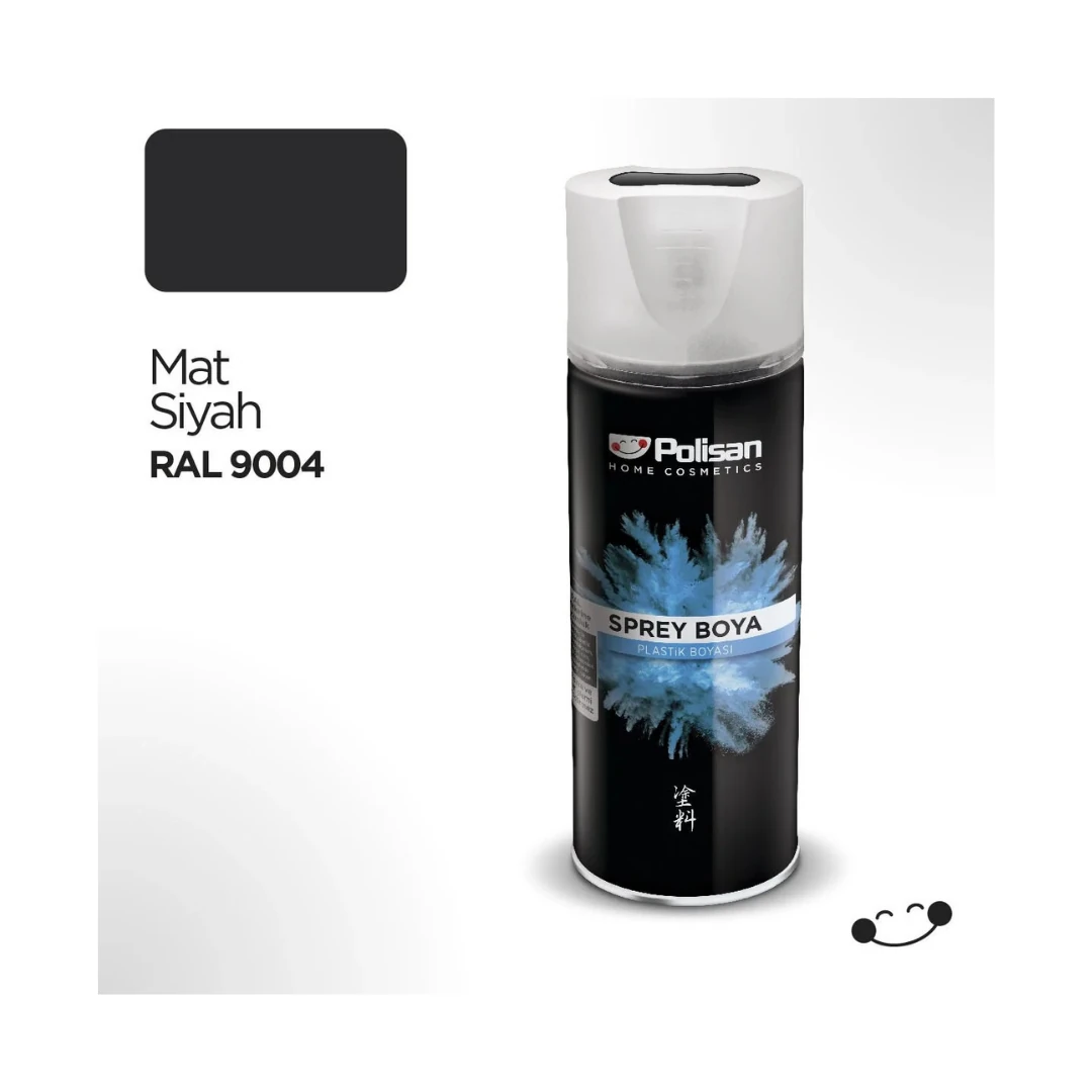 POLİSAN SPREY BOYA 400 ML MAT SİYAH RAL 9004