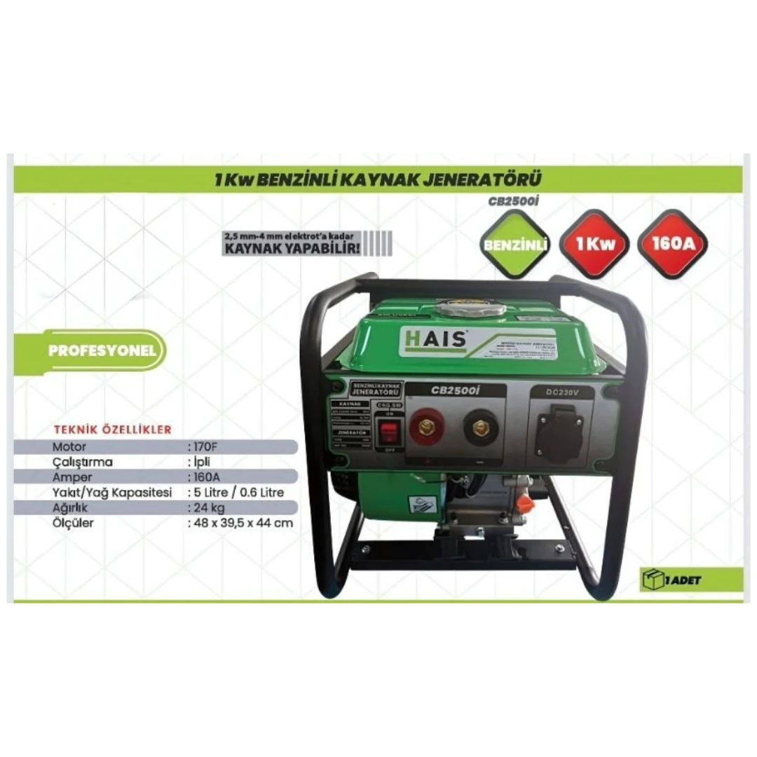 HAIS JENERATÖR (1 kW) BENZİNLİ CB2500İ