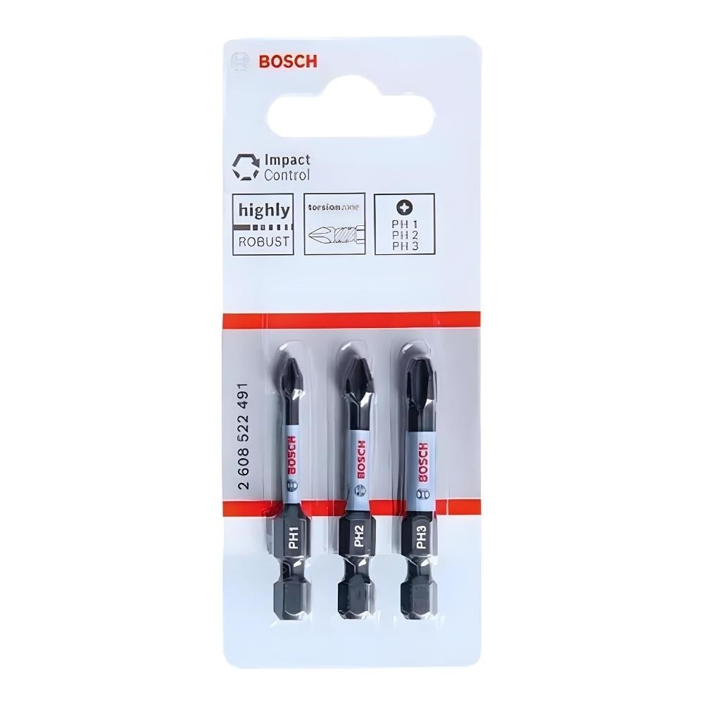 BOSCH ImpactC Vidalama Ucu PH1/2/3 50mm 3'lü