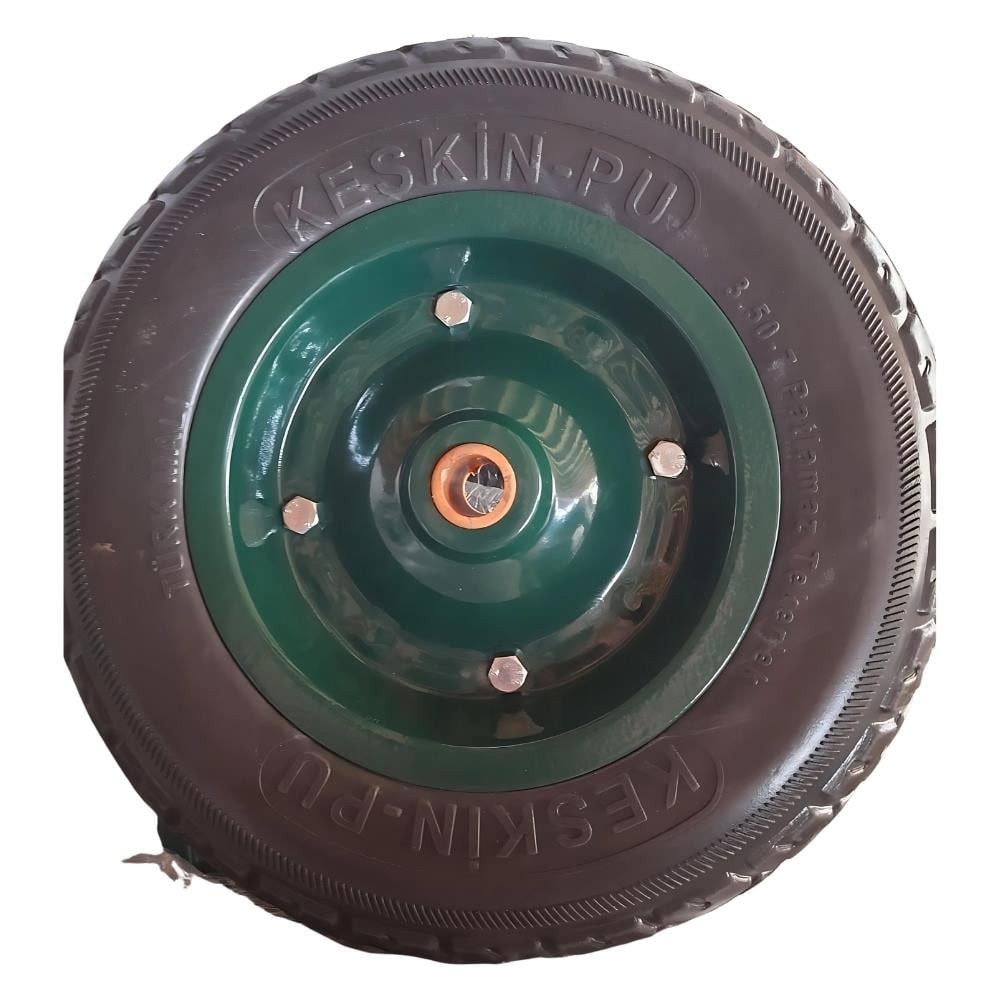 PATLAMAZ PU TEKER 350*7 KAUÇUK BURÇLU KESKIN