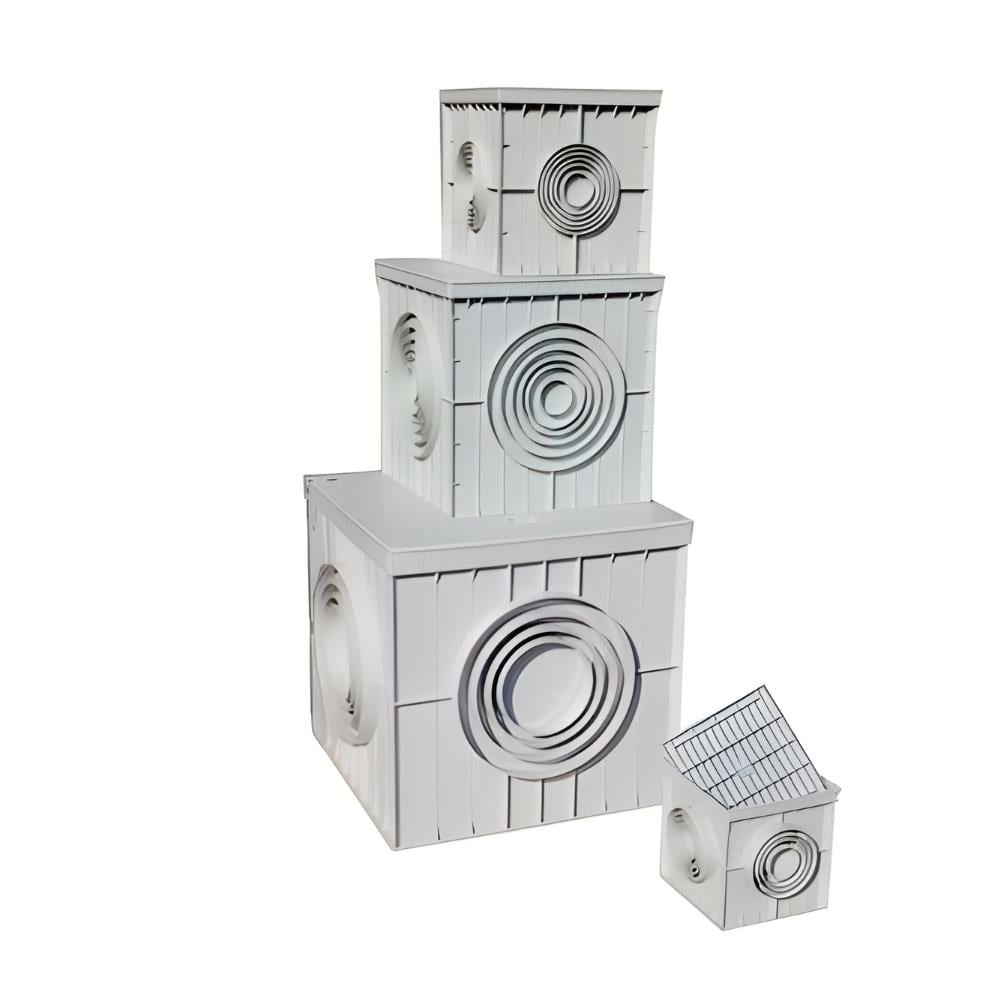 LOGAR KUTUSU VE PVC KAPAK 40*40 DÜZ GRI TAKIM