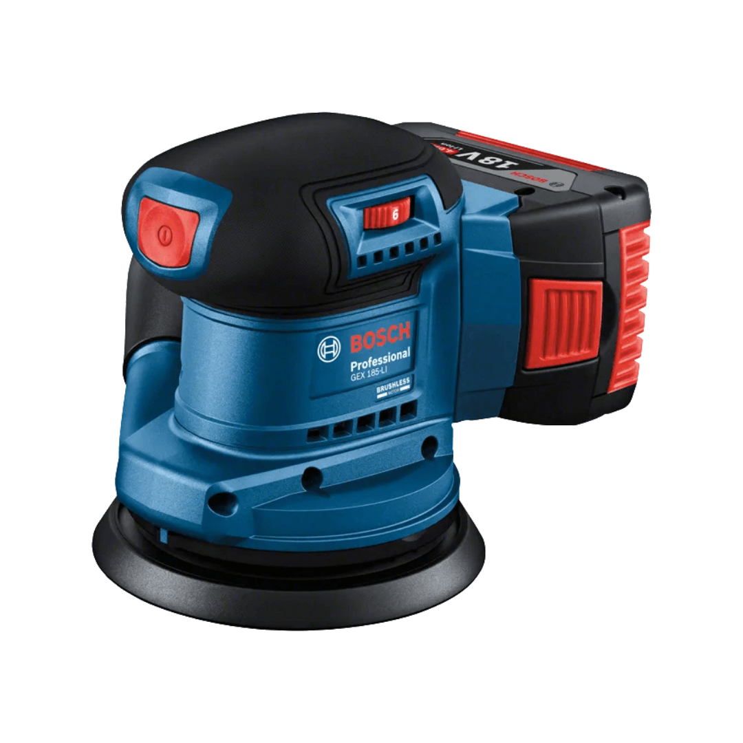BOSCH AKÜLÜ EKSANTRİK ZIMPARA MAKİNESİ GEX 185-LI (Solo)