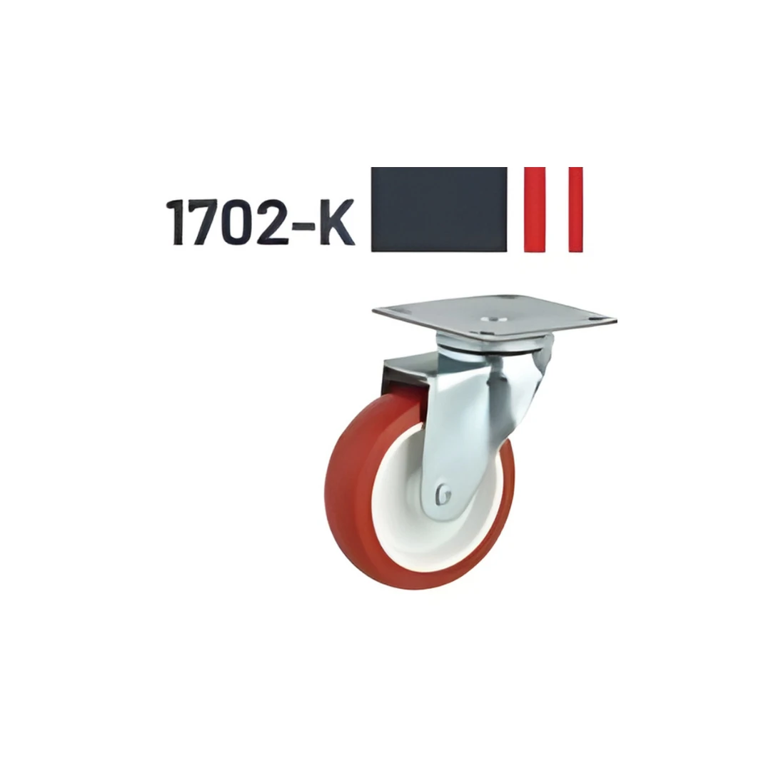 BÜRO TİPİ MASA TEKERİ KIRMIZI DÖNER TABLALI 1702-K
