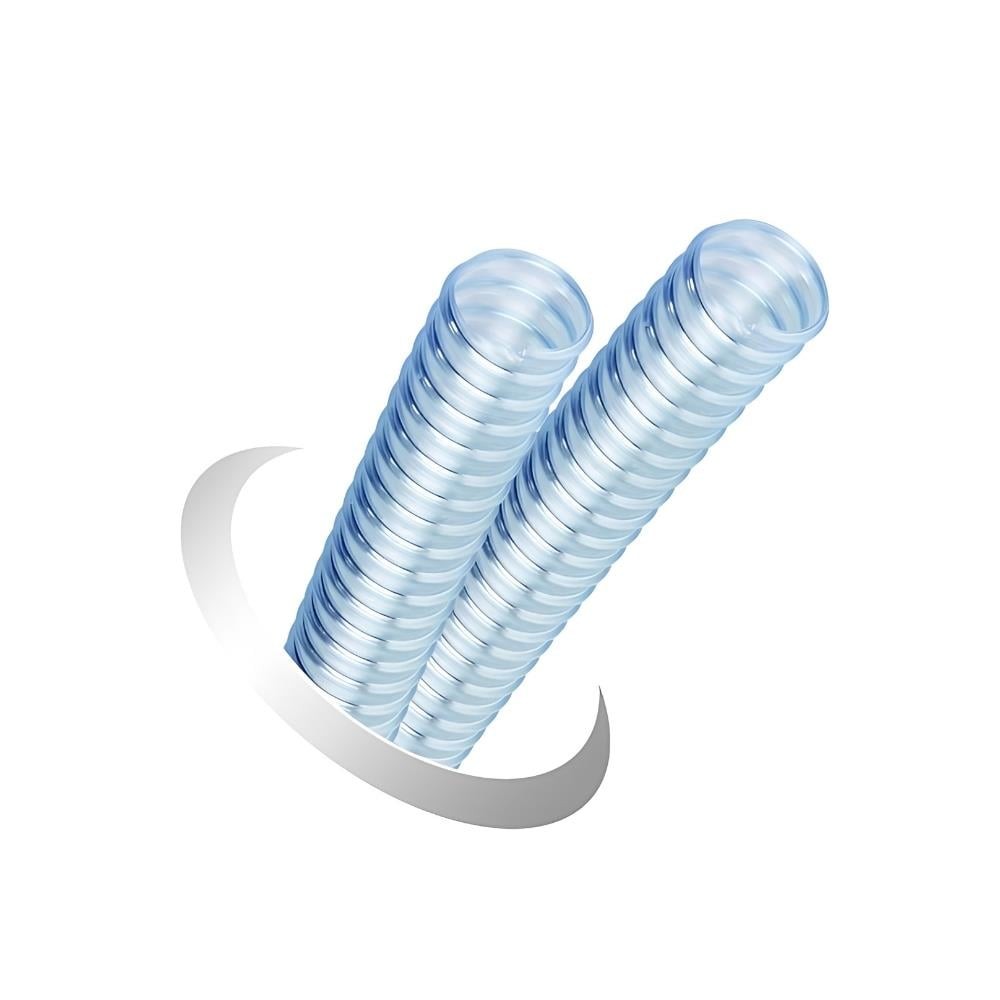 SPIRAL LAVABO HORTUMU SEFFAF 1 1/4" (GIRTLAK-KIKIRDAKLI)