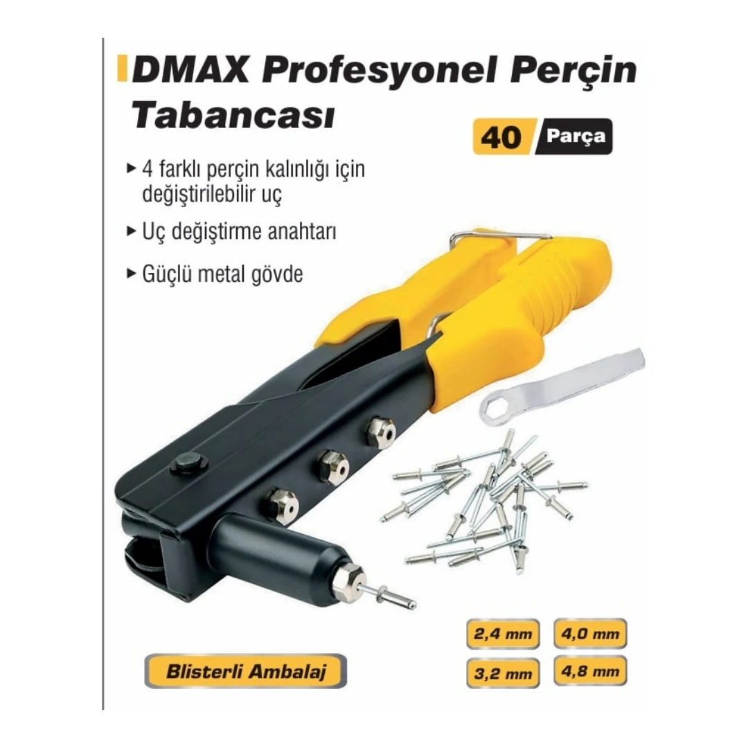 PERÇİN TABANCASI PROF 40 PRÇ DMAX 4562
