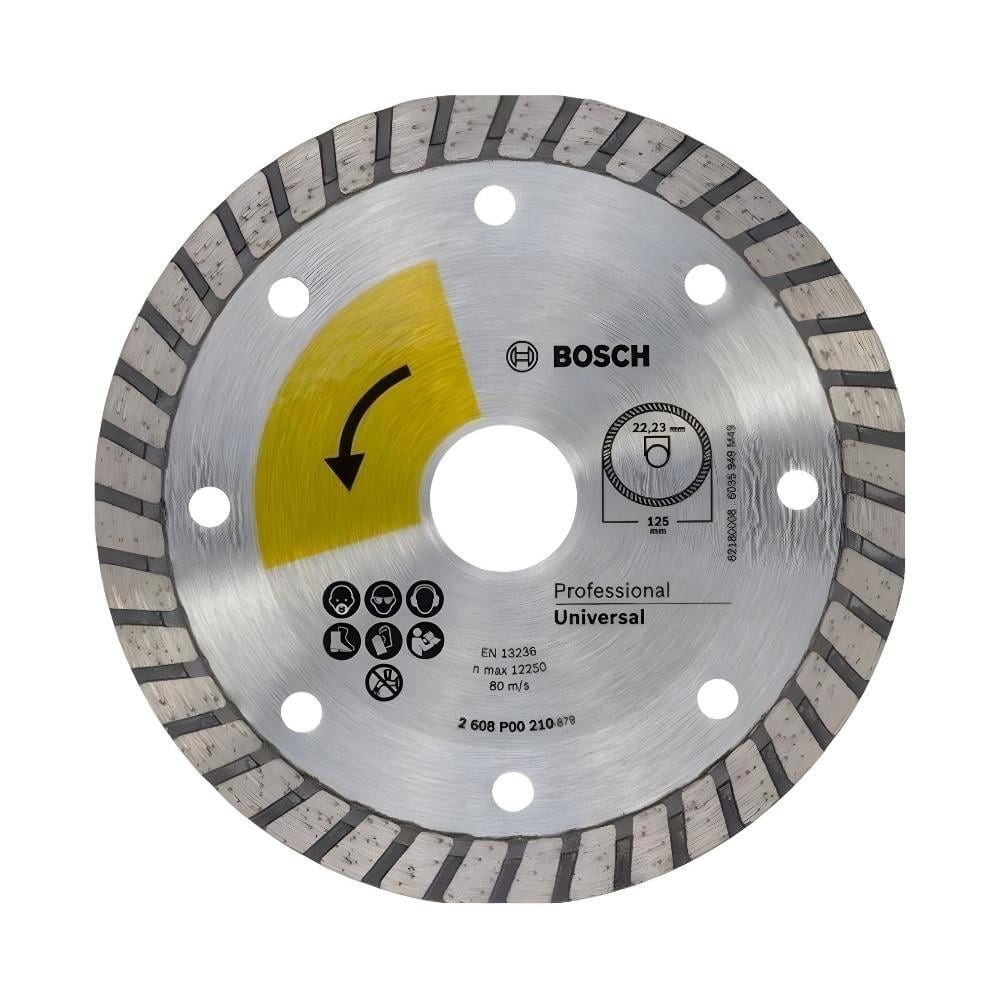 BOSCH KESME DISKI ELMAS KANALLI TURBO Universal 125mm 22,23mm