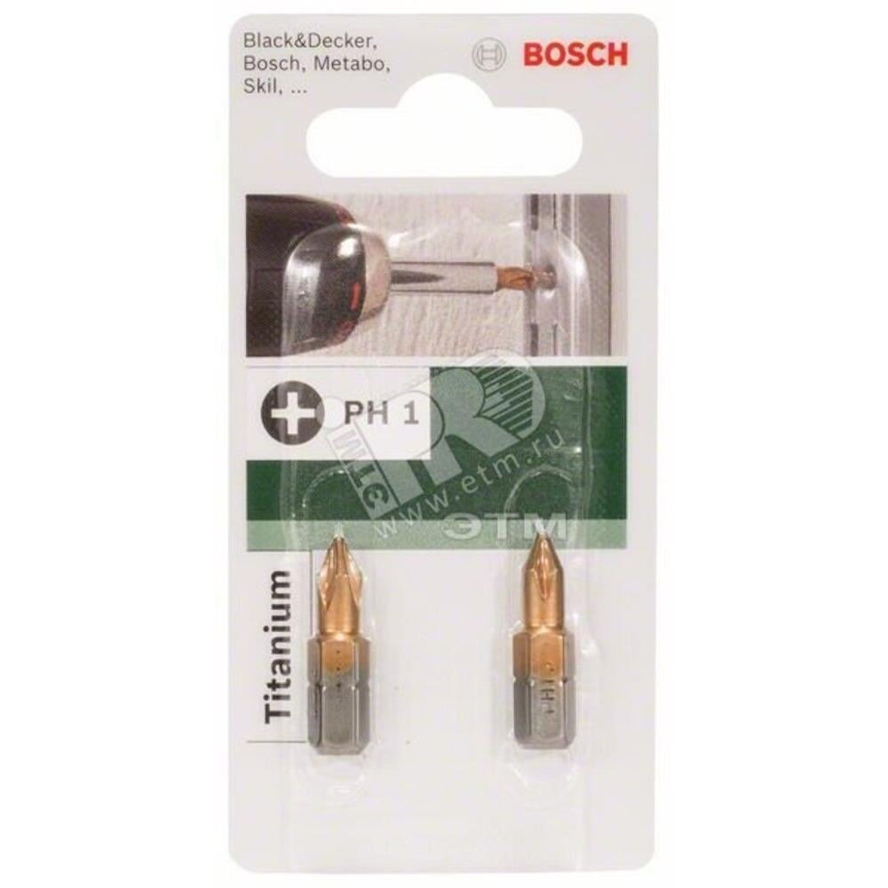 BOSCH DIY Vidalama Ucu Titan. PZ1*25 mm 2'li