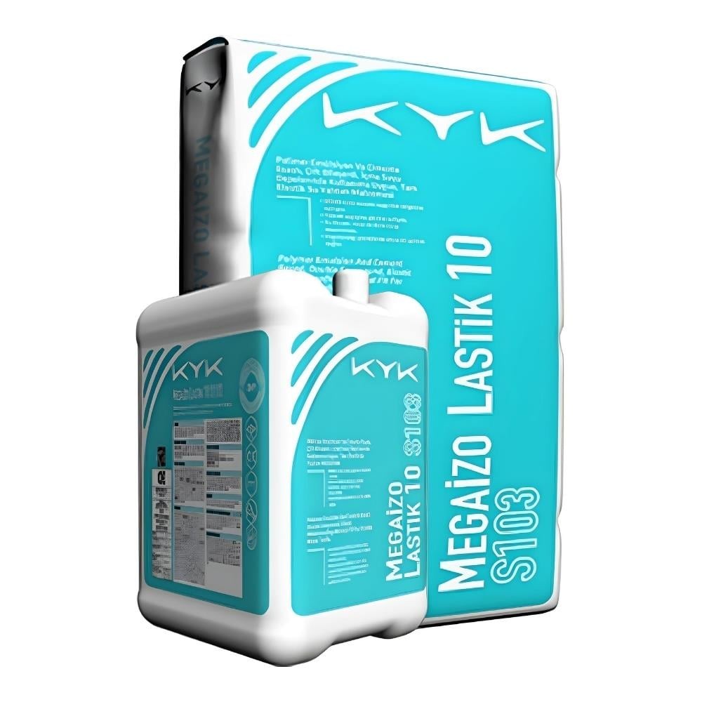 KYK MegaIzo Lastik 10 S103 Çimento Esasli Çift Bilesenli  Su Yalitim (20) / Gri