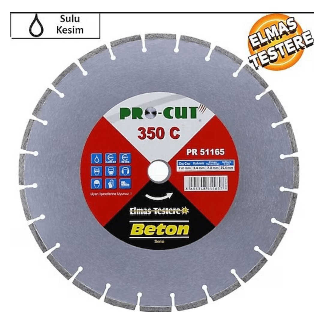 BETON KESME DİSKİ  ELMAS TESTERE PRO-CUT 350 CC 51165
