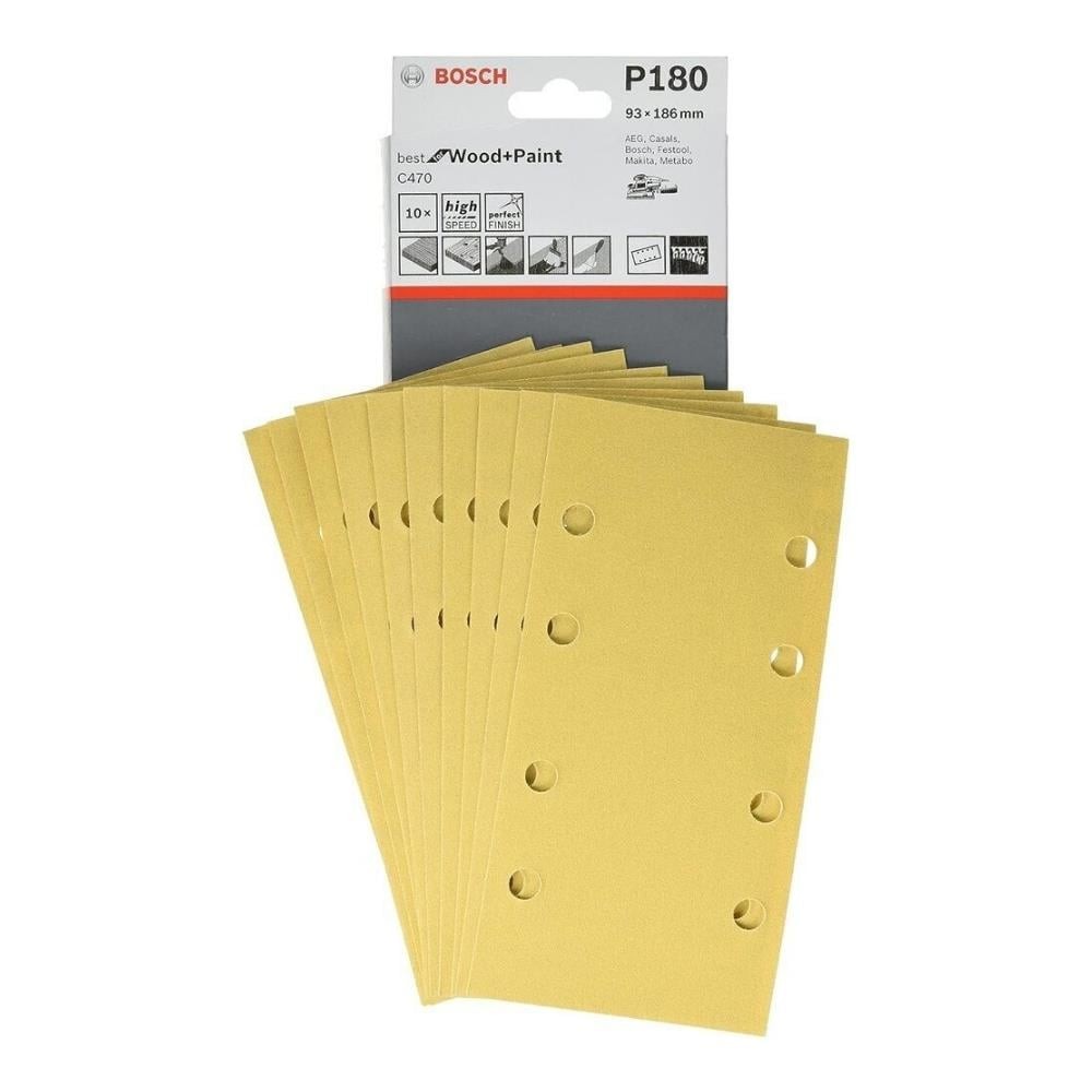 BOSCH ZIMPARA KAGIDI 125mm P180 5 ADET C470 KALITE