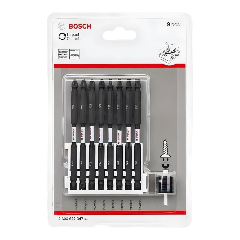 BOSCH ImpactC Vidalama Çift Uç 110mm Set+M 9lu