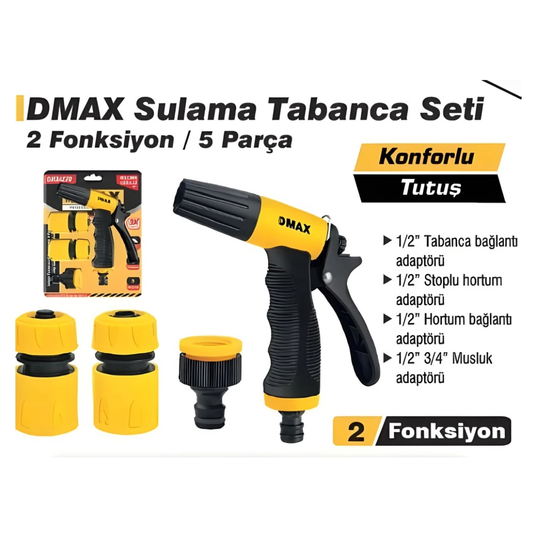 SULAMA TABANCASI SETİ 2 FONKSİYON 5 PARÇA DMAX 4268