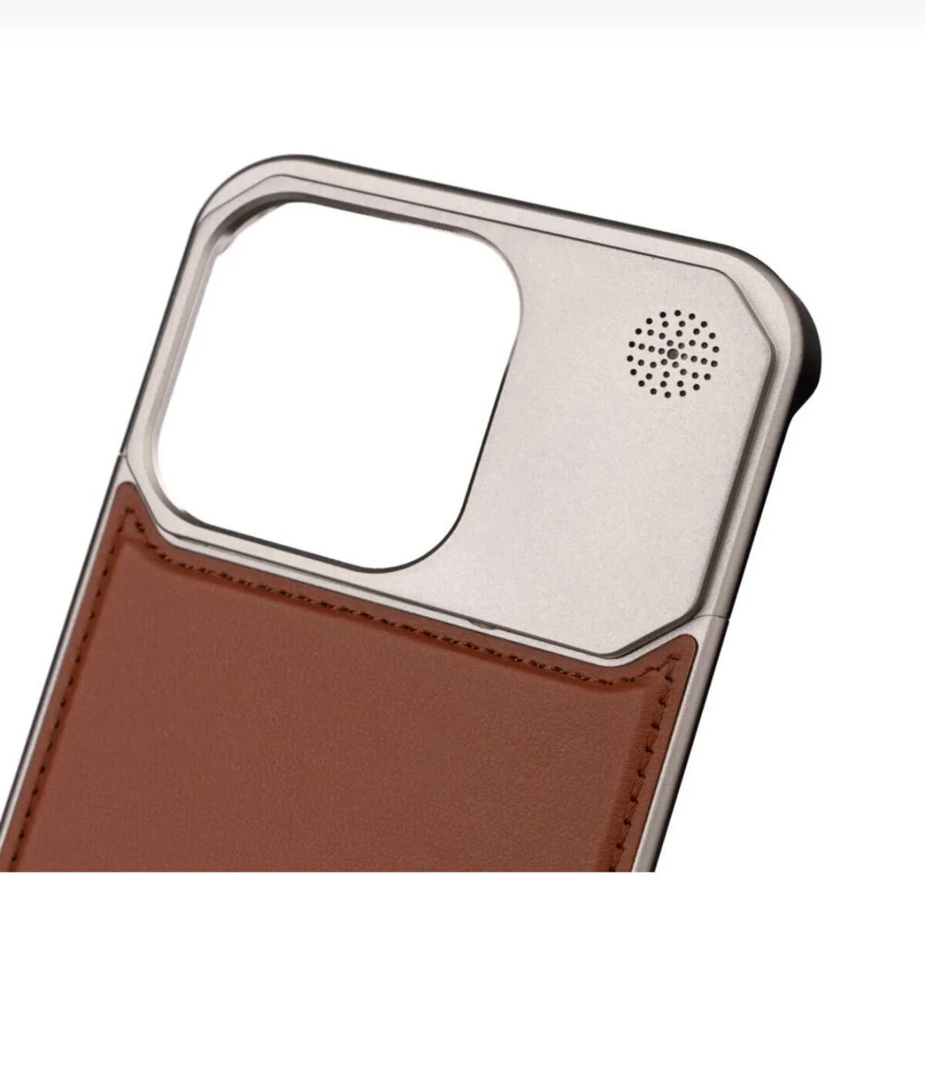 iPhone Deri Magsafe Kılıf – Mekanizmalı Koku Hazneli Kapak Seri (Kahverengi) 