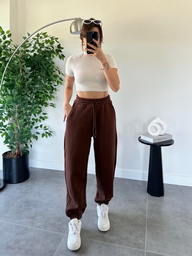 ROSE OVERSIZE YÜKSEK BEL JOGGER