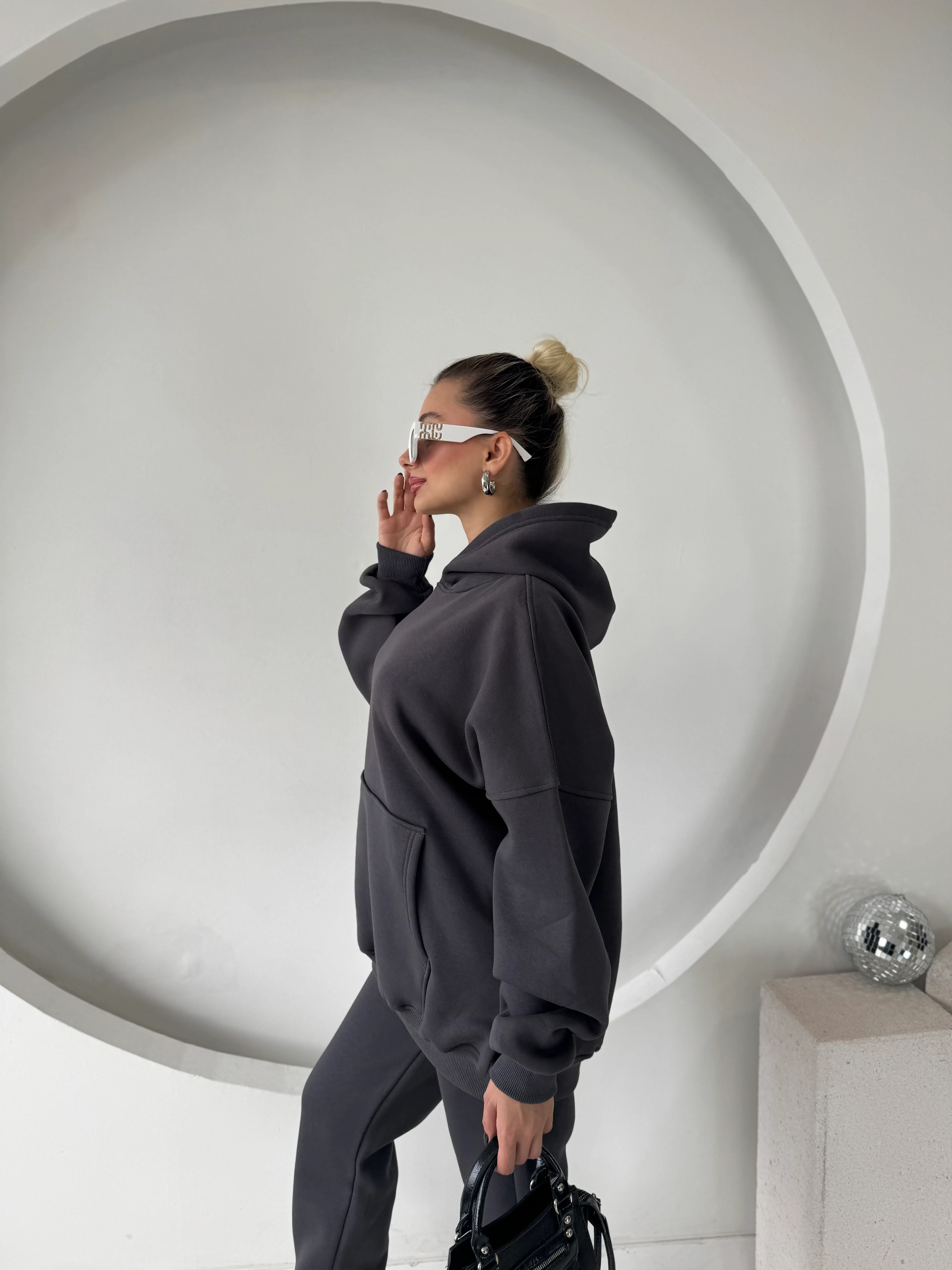 Cosmo Kanguru Cepli 3 İplik Eşofman Takım