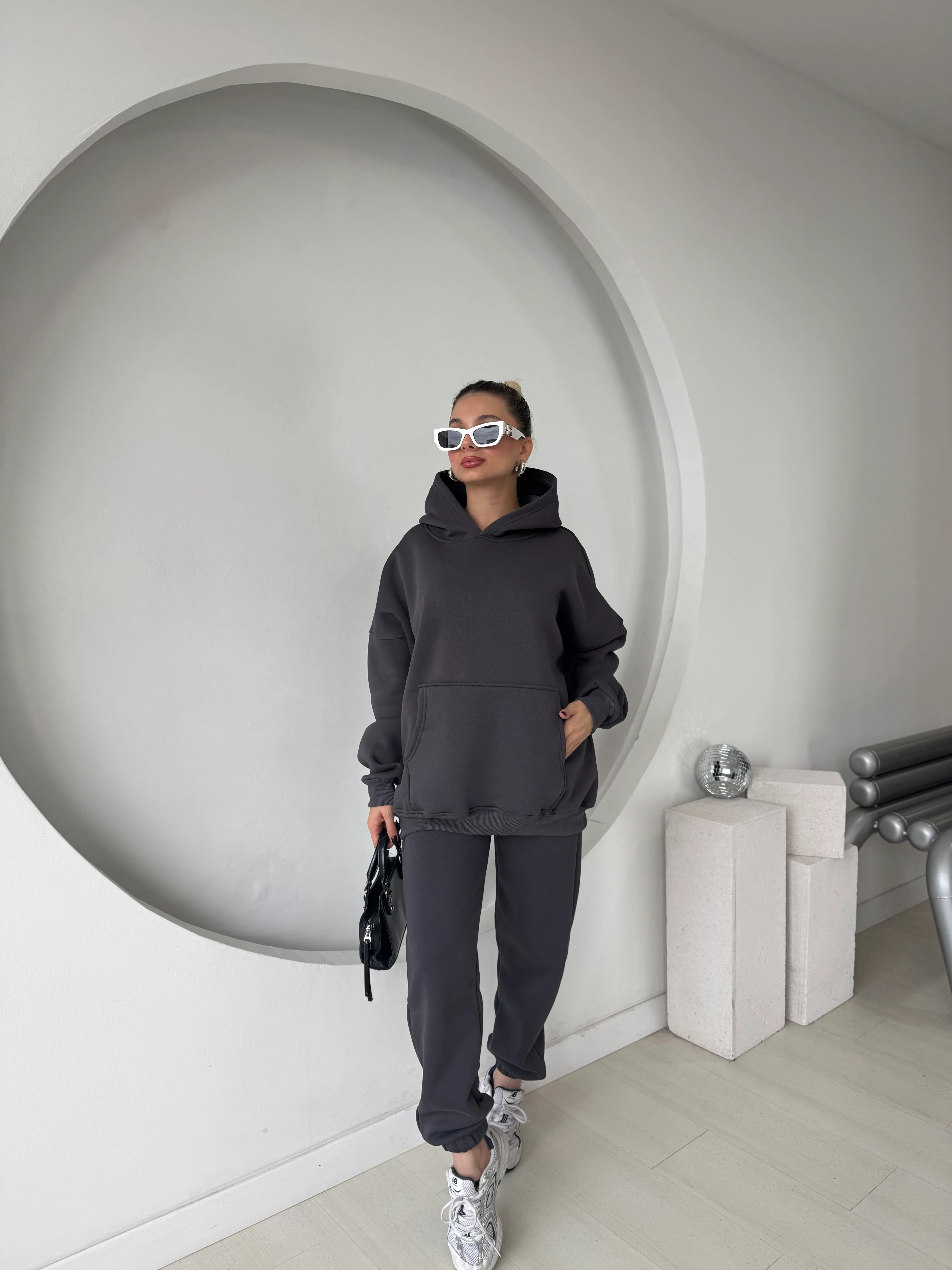 Cosmo Kanguru Cepli 3 İplik Eşofman Takım