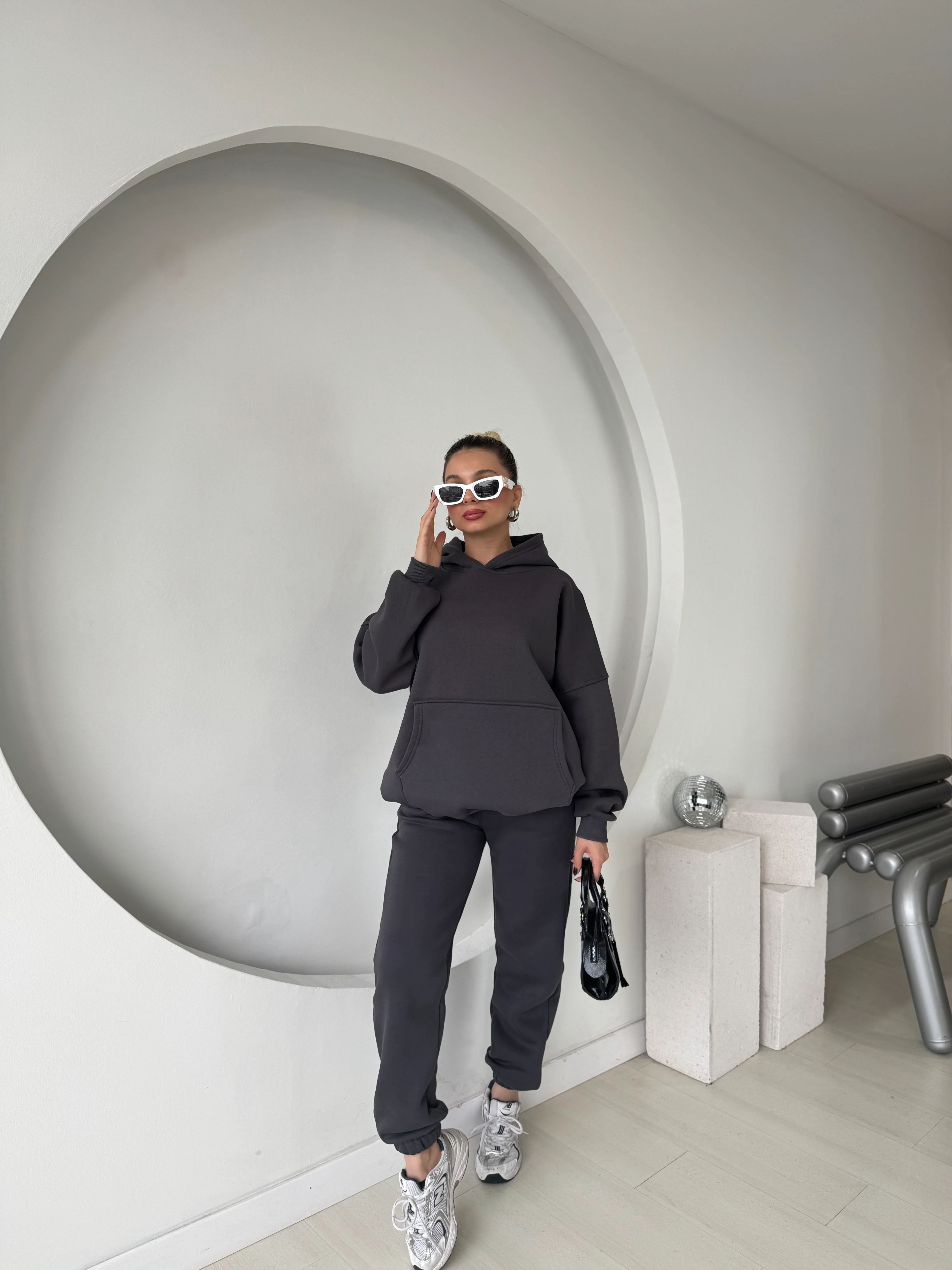 Cosmo Kanguru Cepli 3 İplik Eşofman Takım