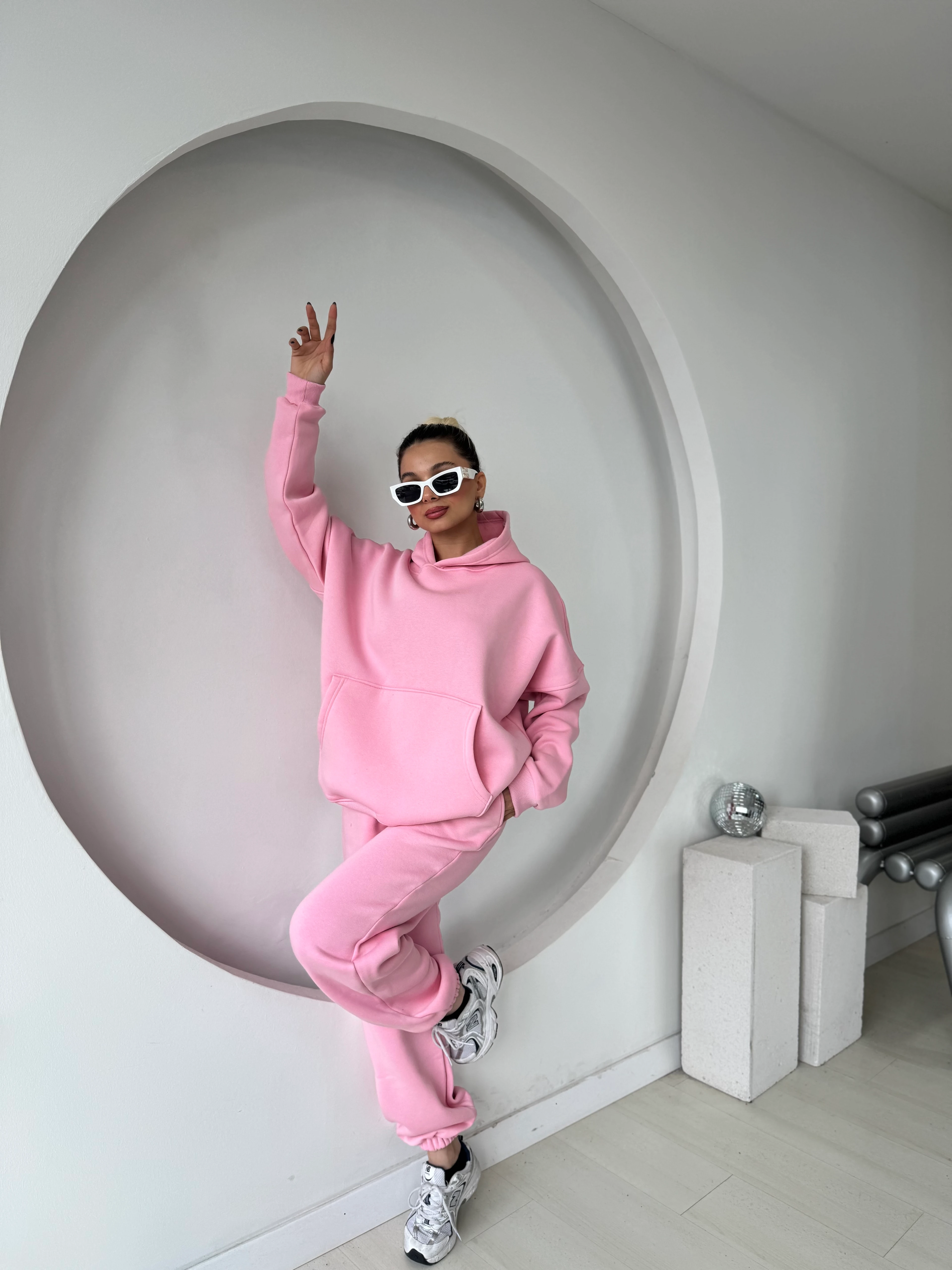 Cosmo Kanguru Cepli 3 İplik Eşofman Takımı