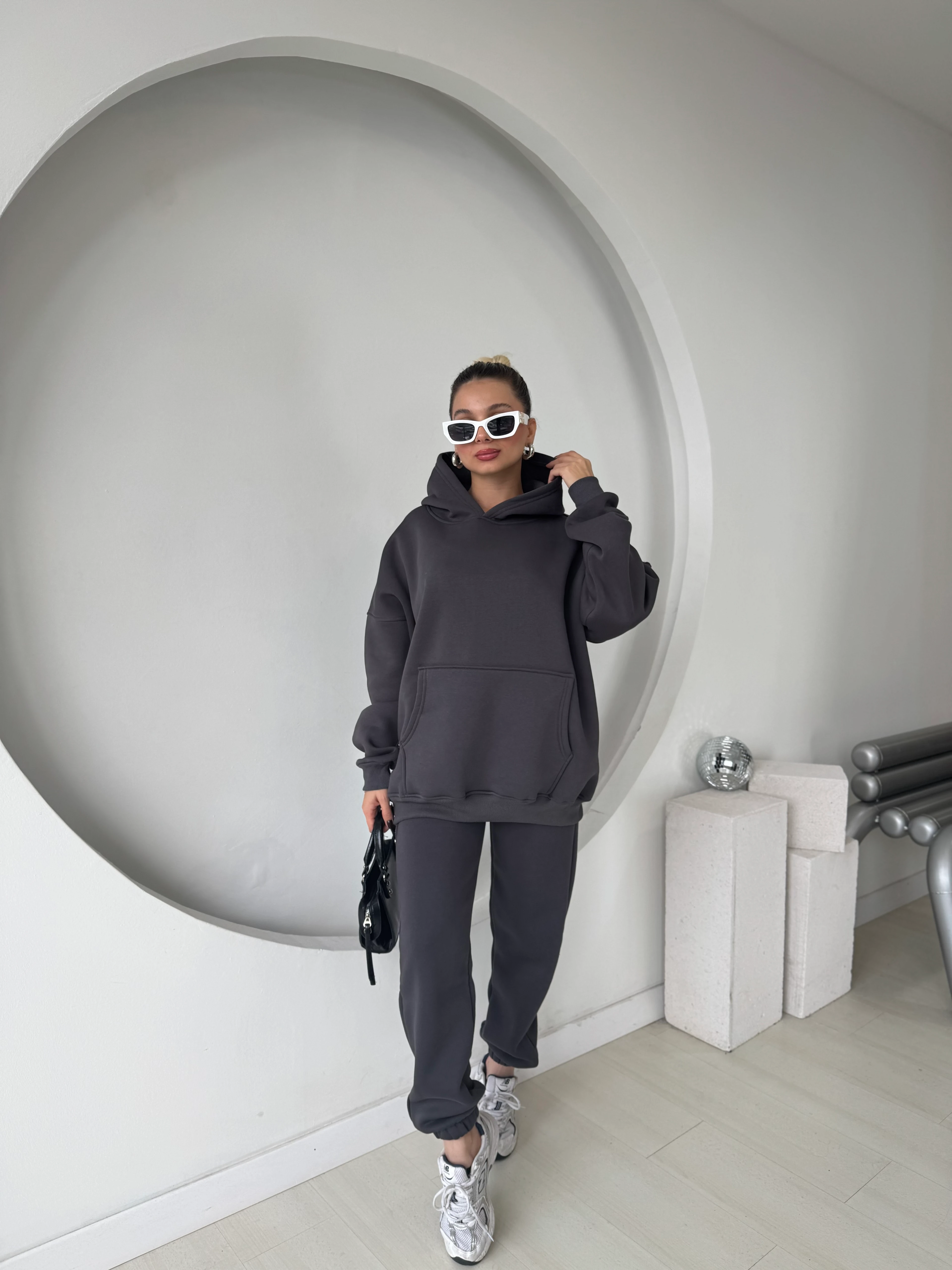 Cosmo Kanguru Cepli 3 İplik Eşofman Takım