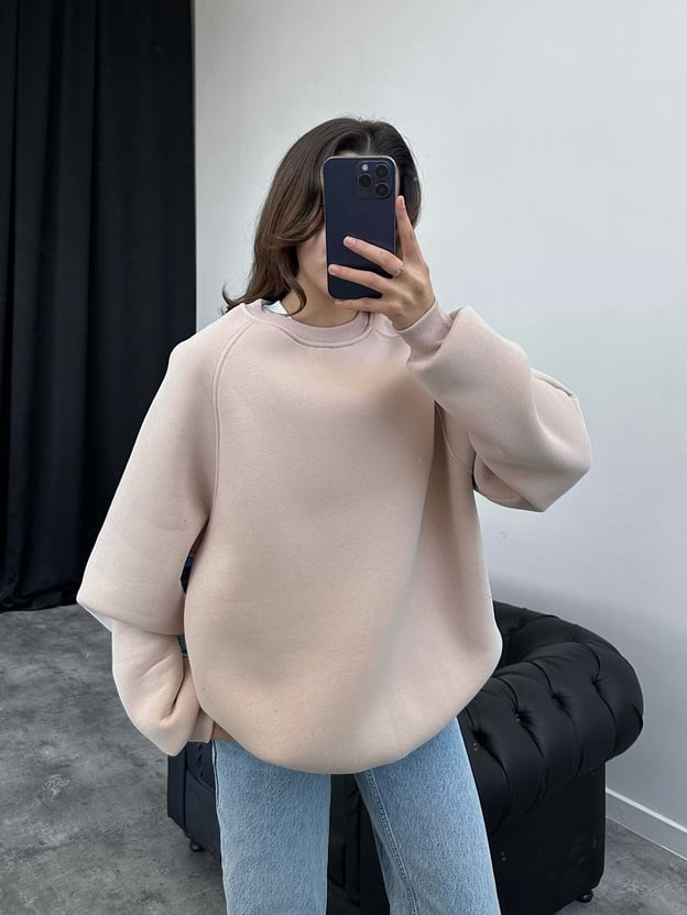 Vensa Basic Yaka 3 İplik Sweatshirt