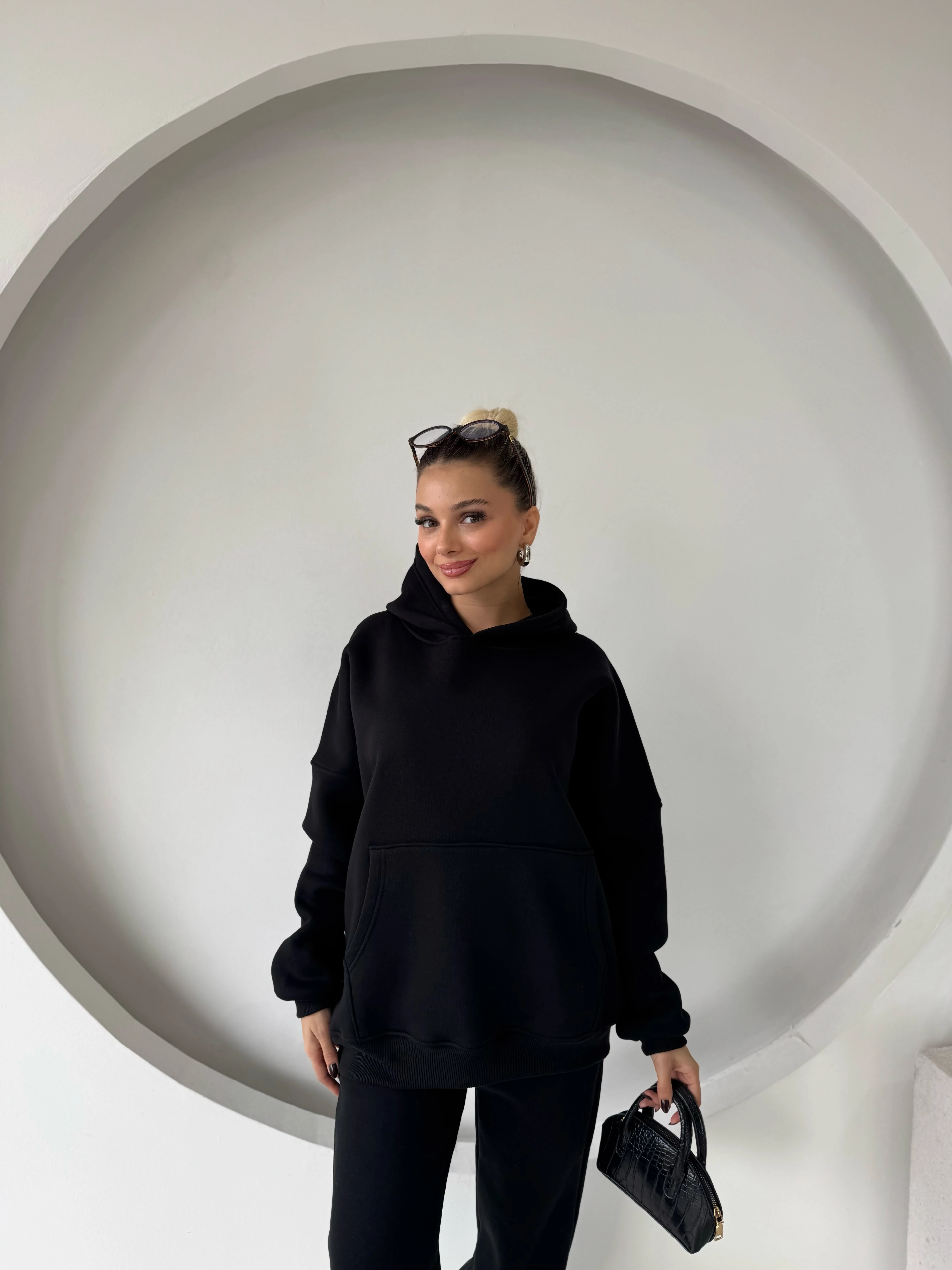 Cosmo Kanguru Cepli 3 İplik Eşofman Takım