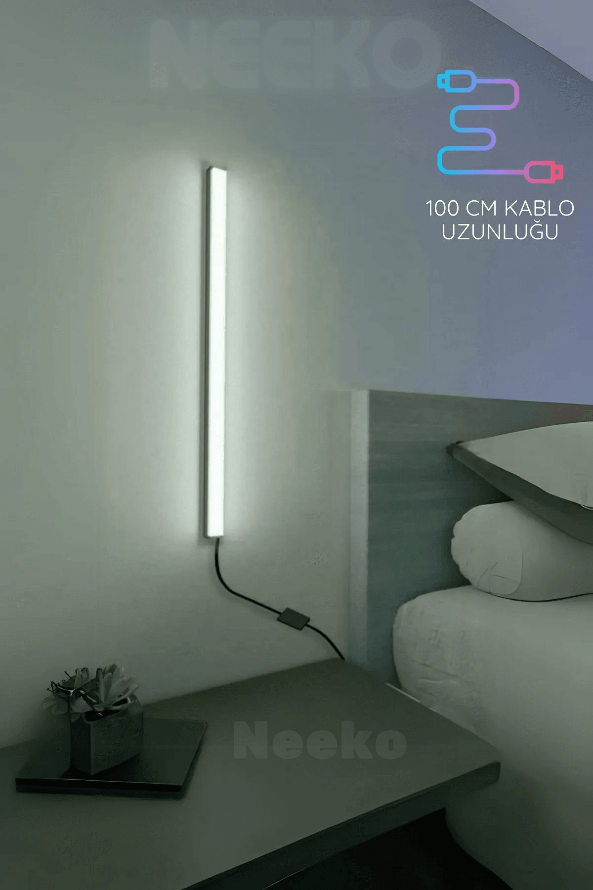 MİNİ WALL STICK Uzaktan Kumandalı - Full RGB - Led Aplik - 54 Cm