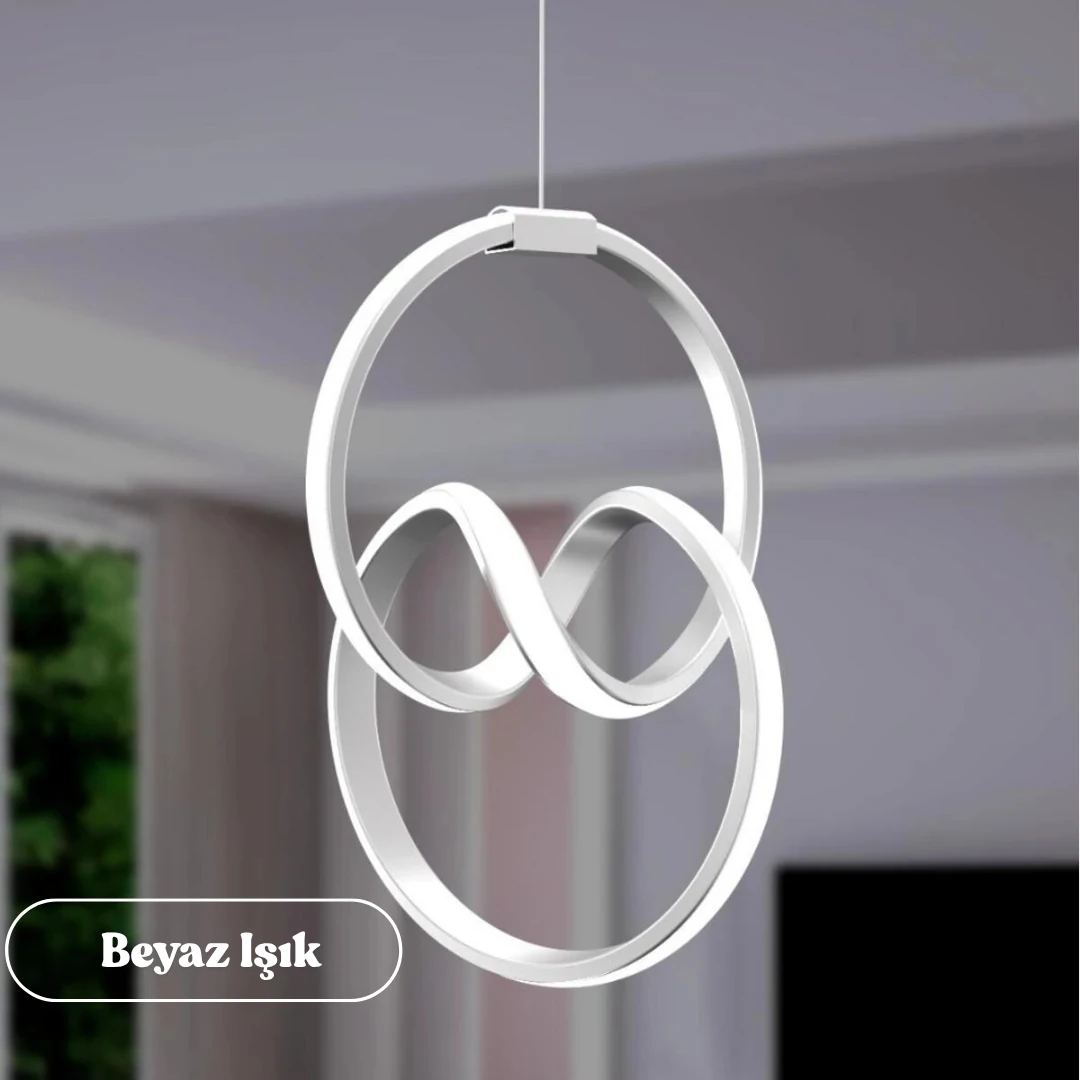 Emily Gri Tekli Sarkıt Led Beyaz Işık Ultra Ledli GRİ KASA - BEYAZ IŞIK image