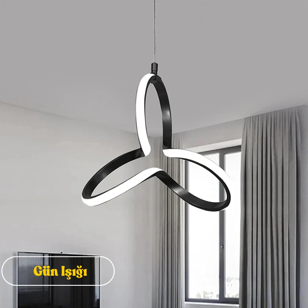 Clover Tekli Sarkıt  Power Led Ultra Beyaz SİYAH KASA - GÜN IŞIĞI image