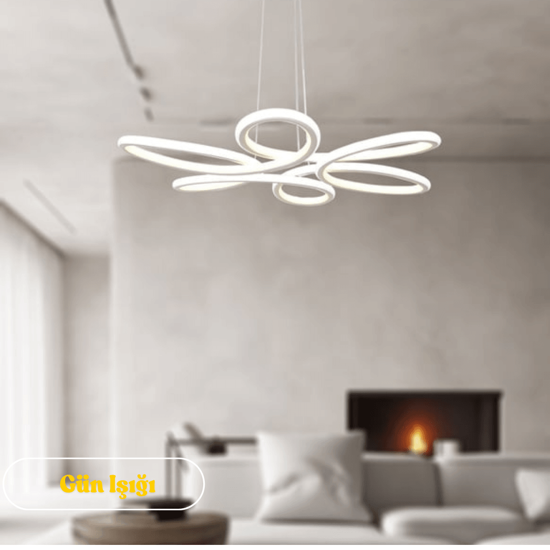 Nipul Modern Sarkıt Avize Power Led GÜN IŞIĞI - Beyaz Kasa image