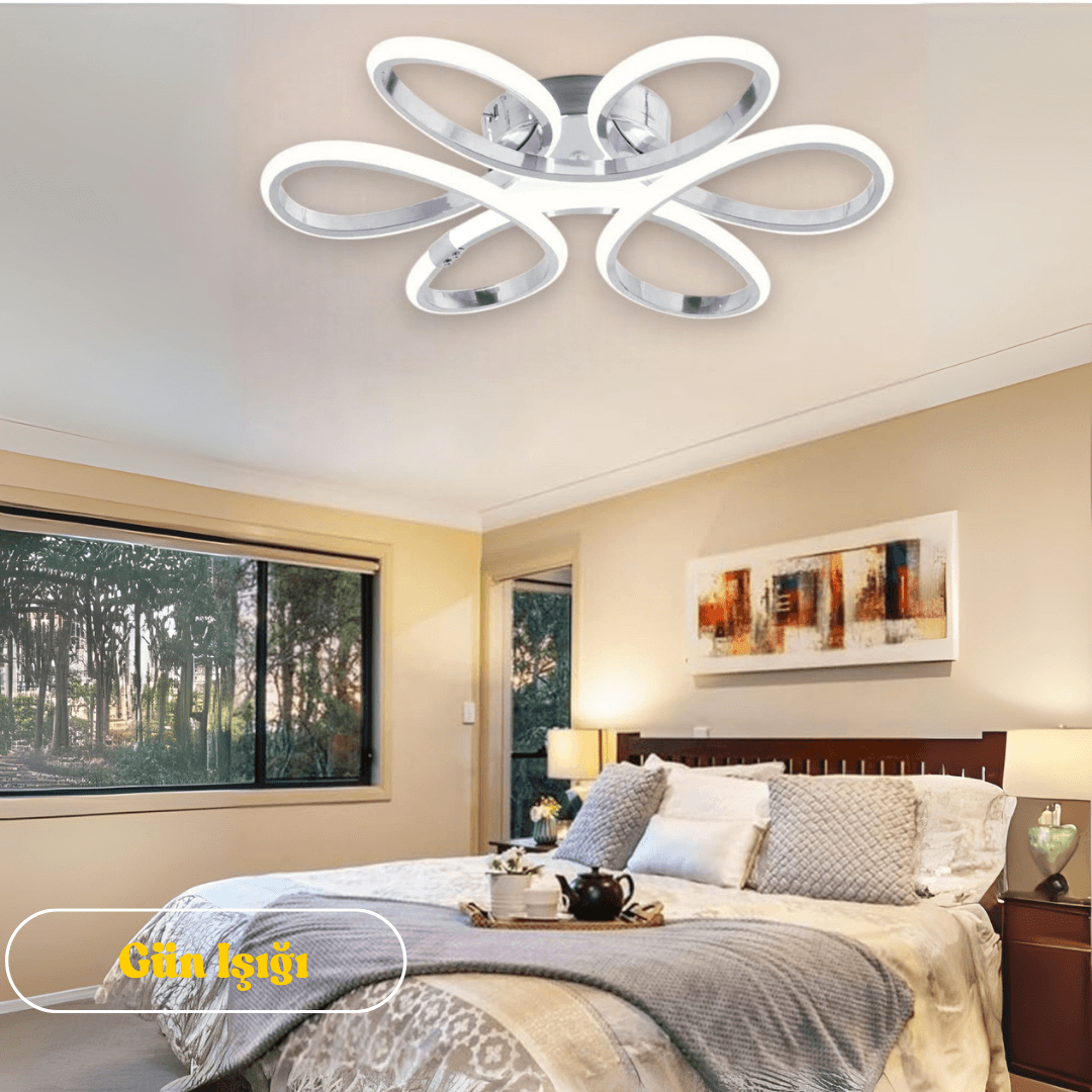 Linup Modern Plafonyer Tavana Sıfır Power LED Avize GÜN IŞIĞI - Gri Kasa image