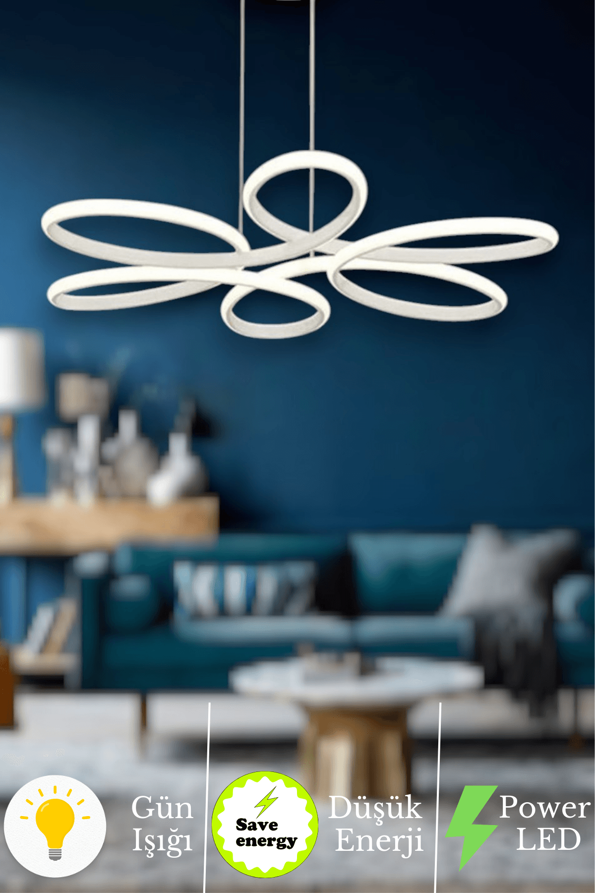 Nipul Modern Sarkıt Avize Power Led GÜN IŞIĞI