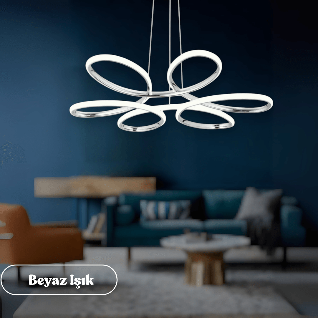 Nipul Modern Sarkıt Avize Beyaz Power Led BEYAZ IŞIK - Gri Kasa image