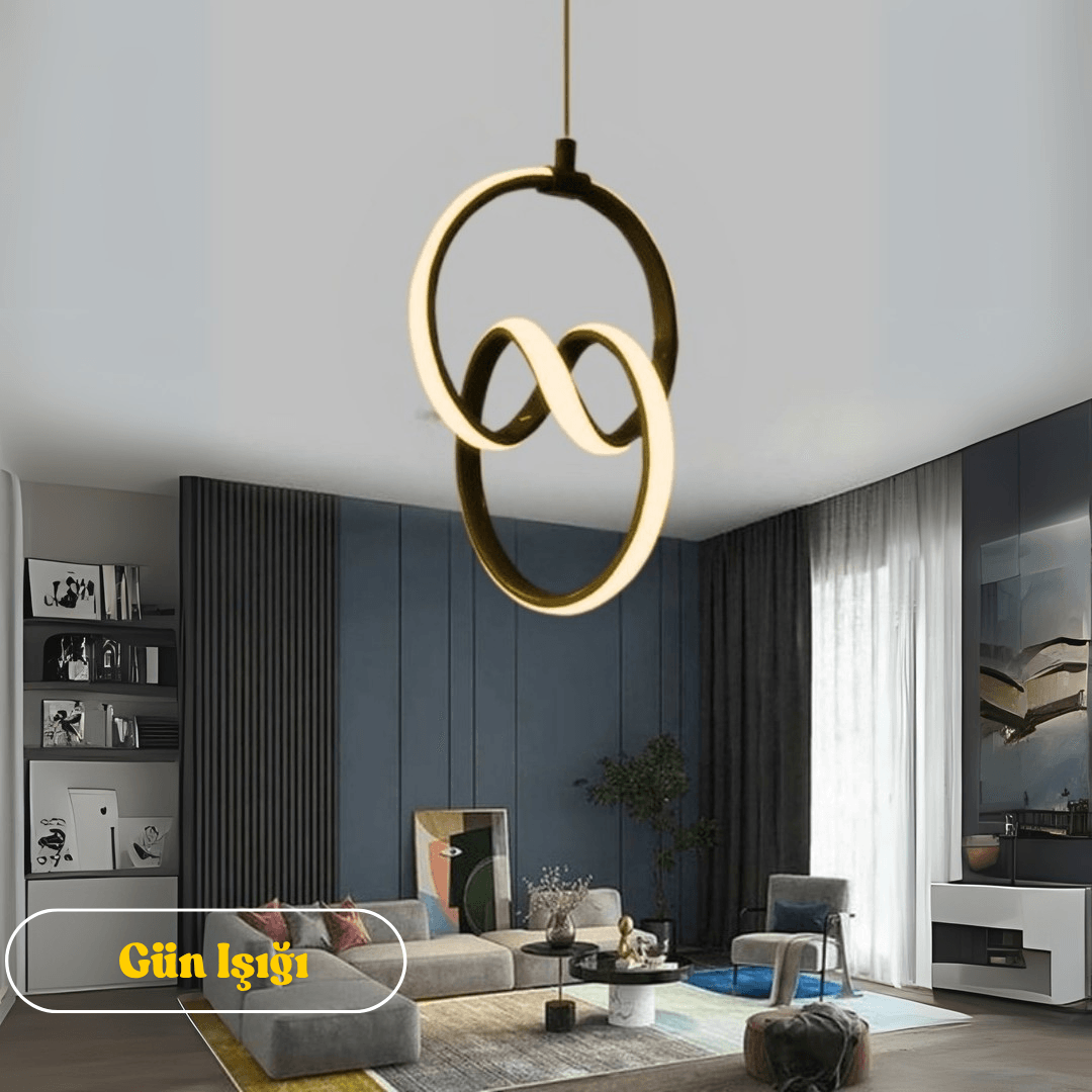 Modern Emily Tekli Sarkıt LED Power Ledli SİYAH KASA - GÜN IŞIĞI image