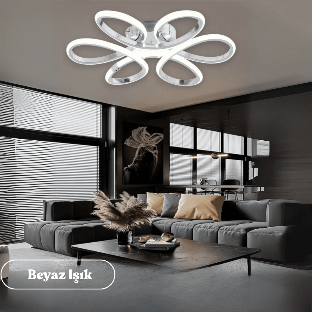 Nipul Modern Plafonyer Tavana Sıfır Power Led  BEYAZ IŞIK - Gri Kasa image