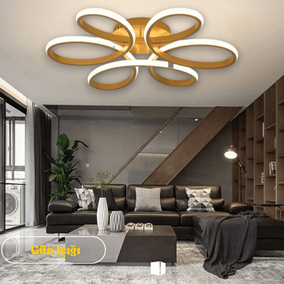 Linup Modern Plafonyer Tavana Sıfır Power LED Avize GÜN IŞIĞI - Eskitme Kasa image