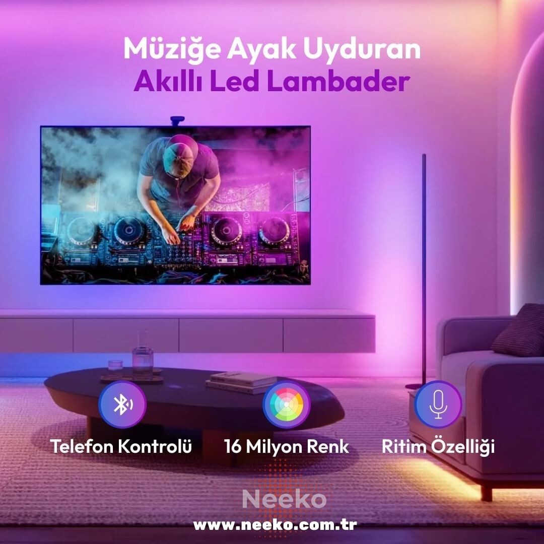 Magic Pro Stick Sese Duyarlı Telefon Ve Kumanda Oda Aydınlatma Sistemi Pro Model 2 Li Senkronize