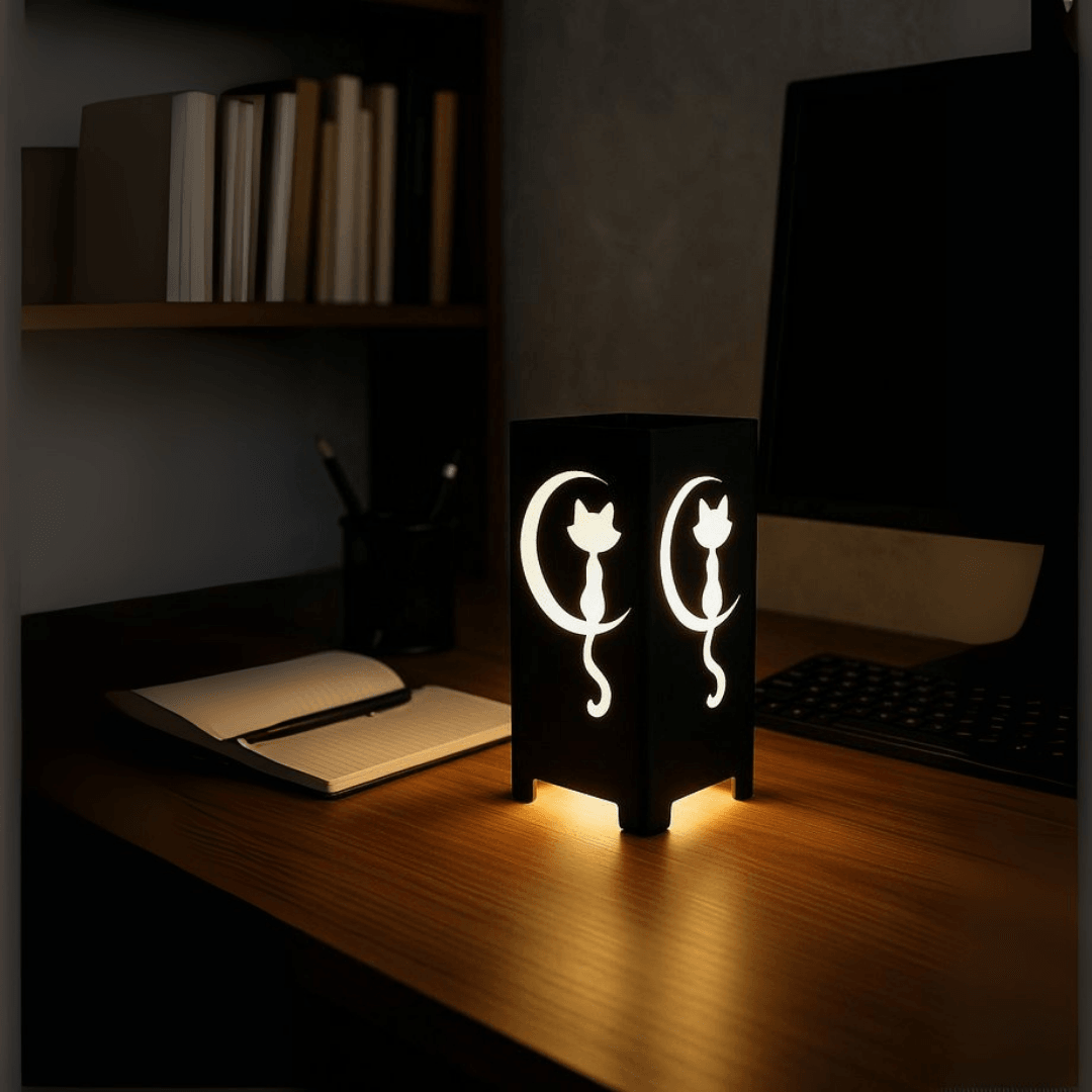 Cat LED Işıklı Masa Lambası  Dekoratif Gece Lambası image