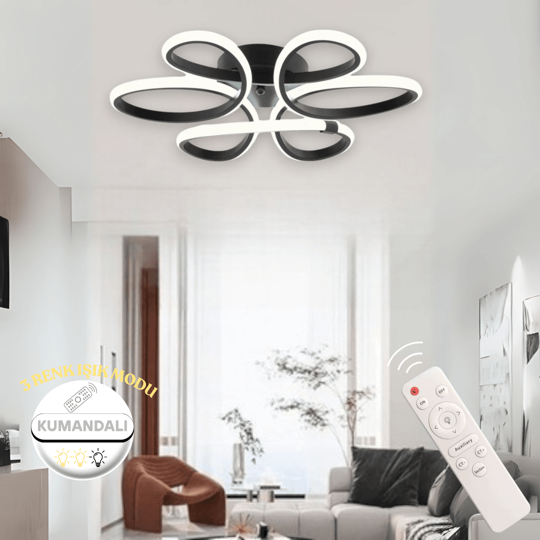 Linup Modern Plafonyer Tavana Sıfır KUMANDALI Power LED 3 RENK 