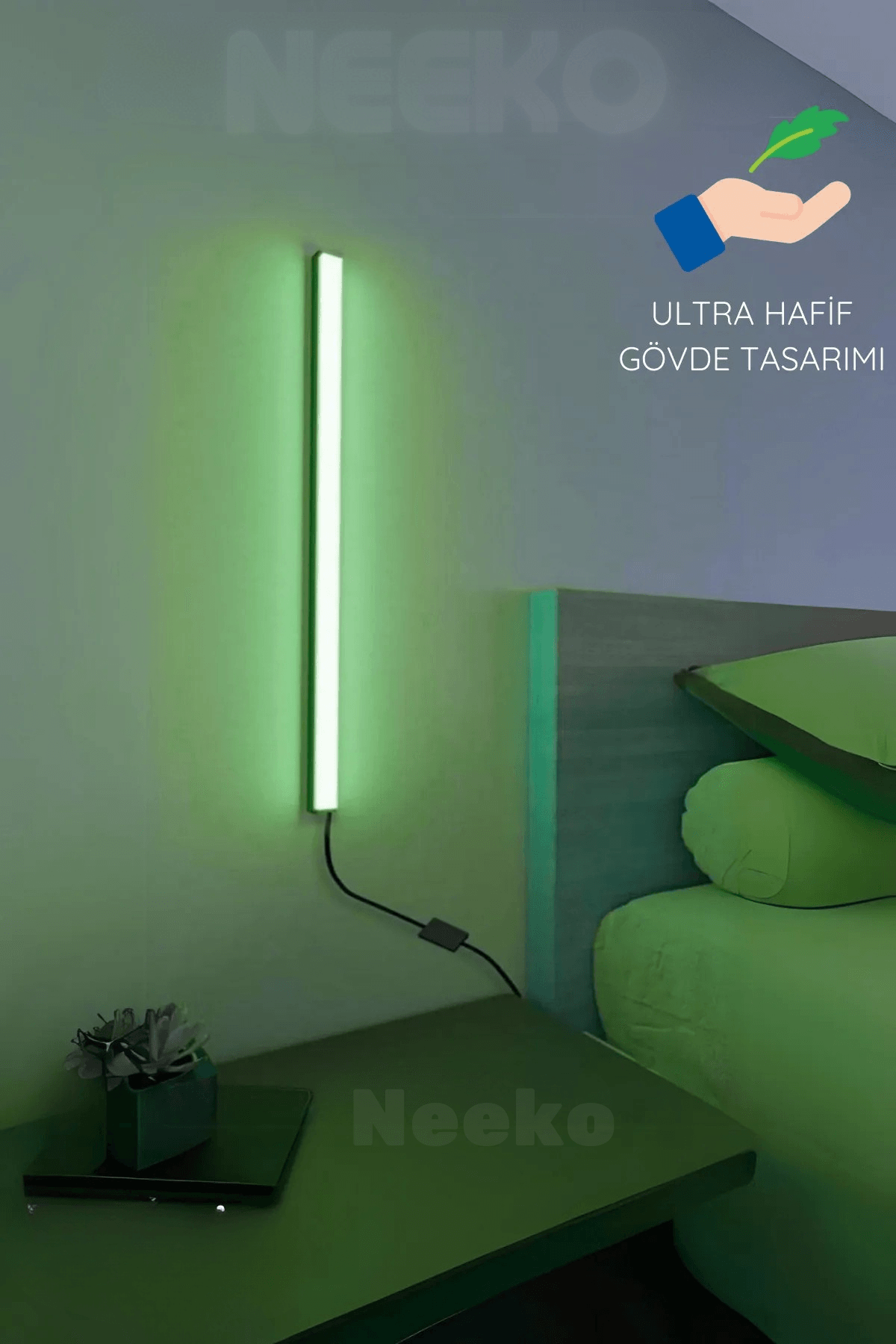 MİNİ WALL STICK Uzaktan Kumandalı - Full RGB - Led Aplik - 54 Cm
