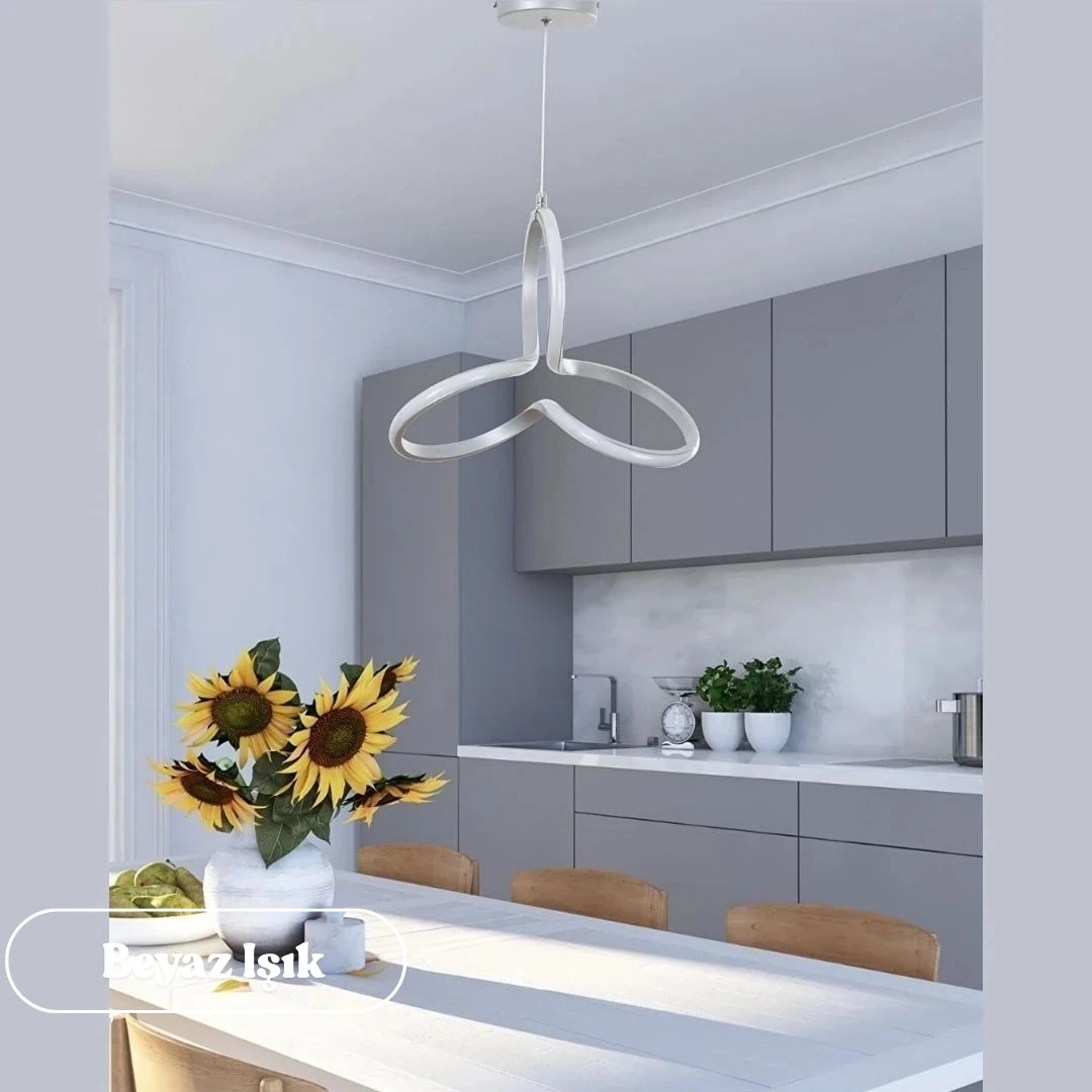 Clover Tekli Sarkıt Power Led Ultra Beyaz GRİ KASA - BEYAZ IŞIK