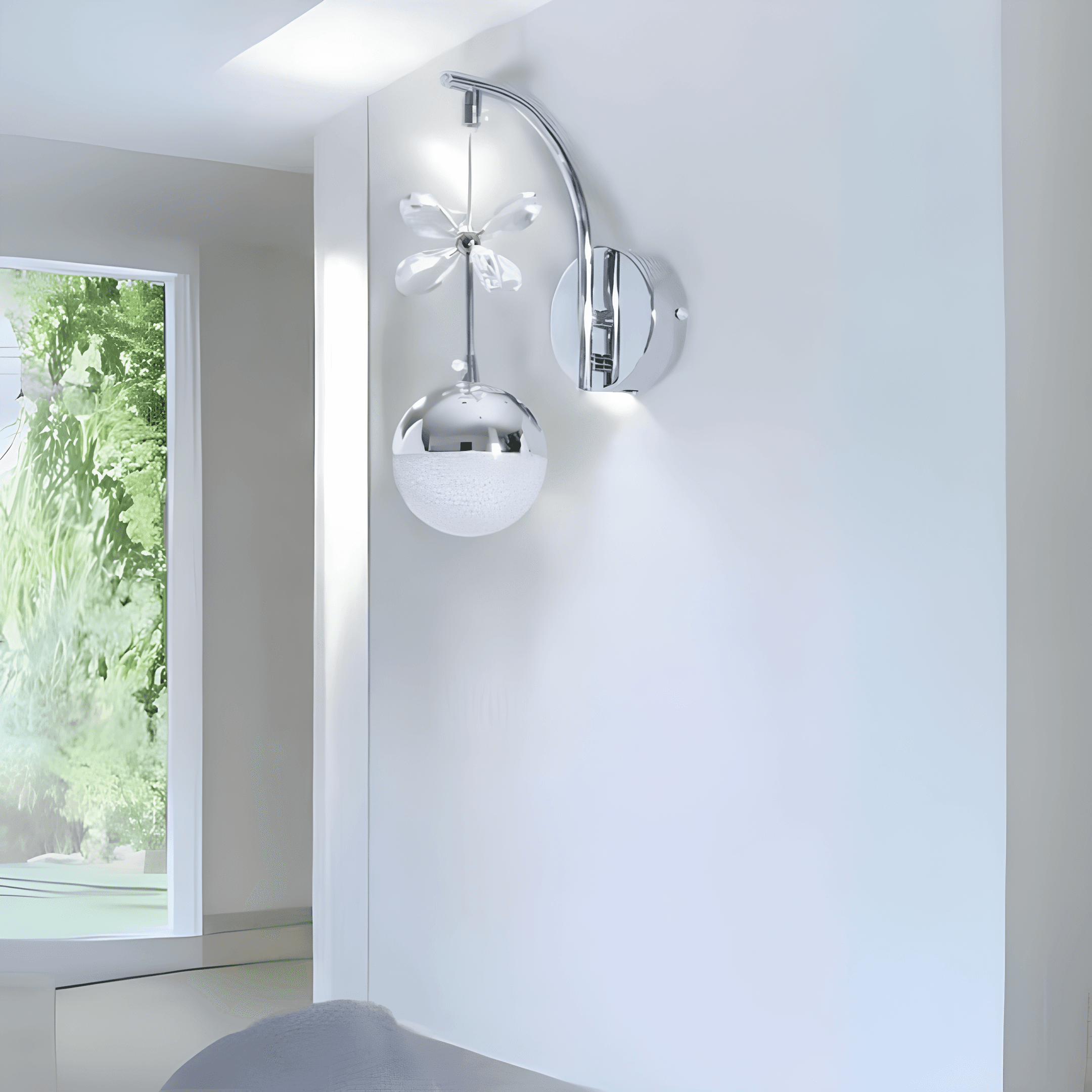 Liora Model Krom Kaplama Salon Mutfak Oturma Yatak Odası Duvar Şık Modern Led Aplik
