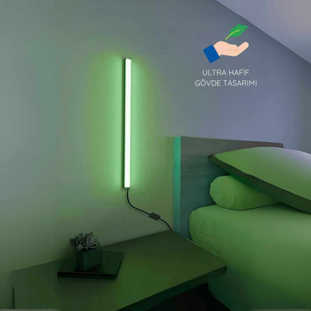 Duo RGB LED Lambader – 16 Renk, 4 Işık Modu, Kumandalı ve Dimlenebilir Aydınlatma